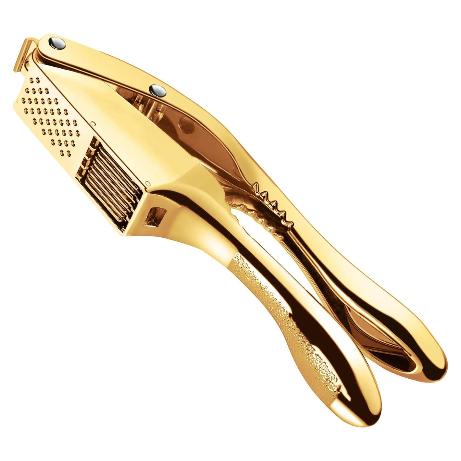 Prensa y Cortadora de Ajo 2 en 1 MULIRE Dorado - Multifuncional