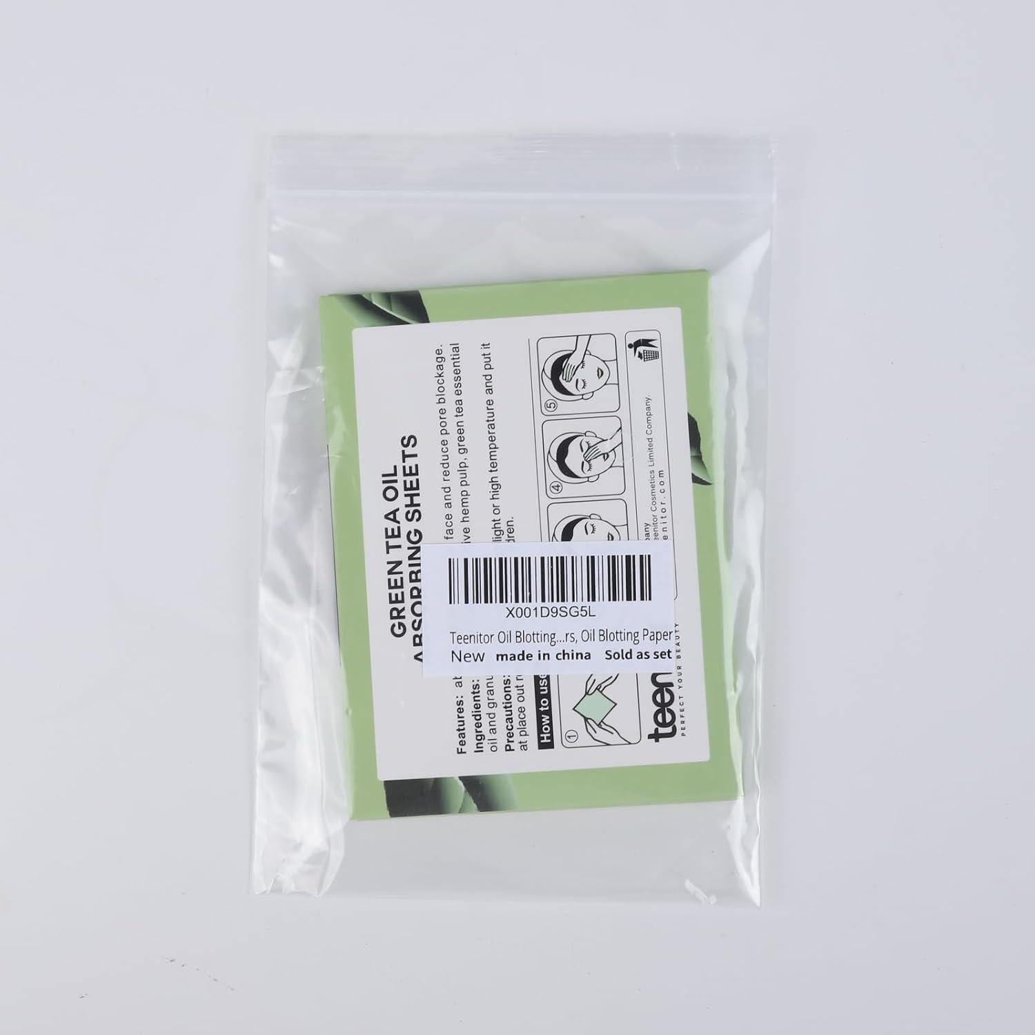 Hojas Absorbentes de Aceite Teenitor 100 Unidades 10x7 cm