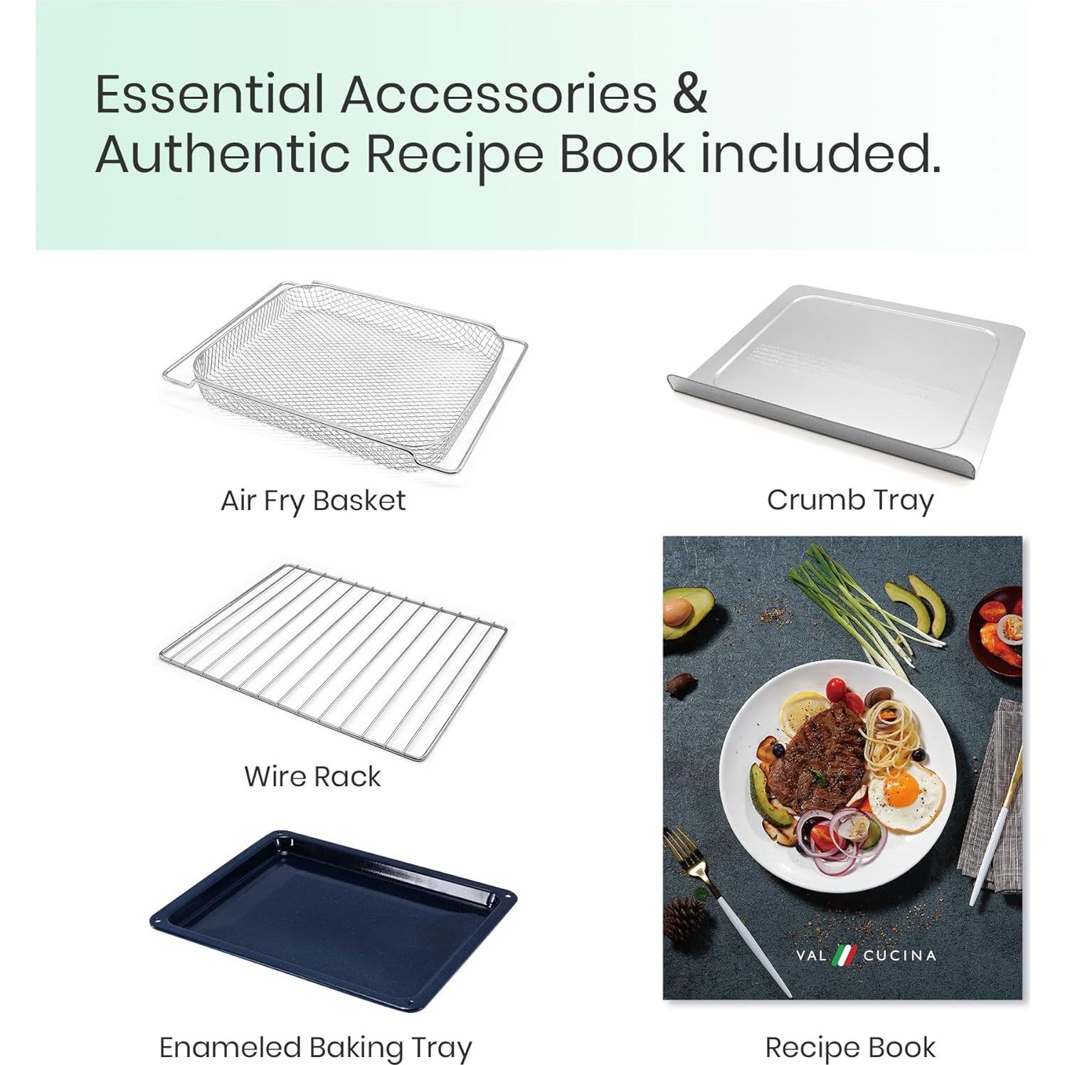 Horno Tostador VAL CUCINA TA25-GM1 10 en 1 Verde 10.43 kg