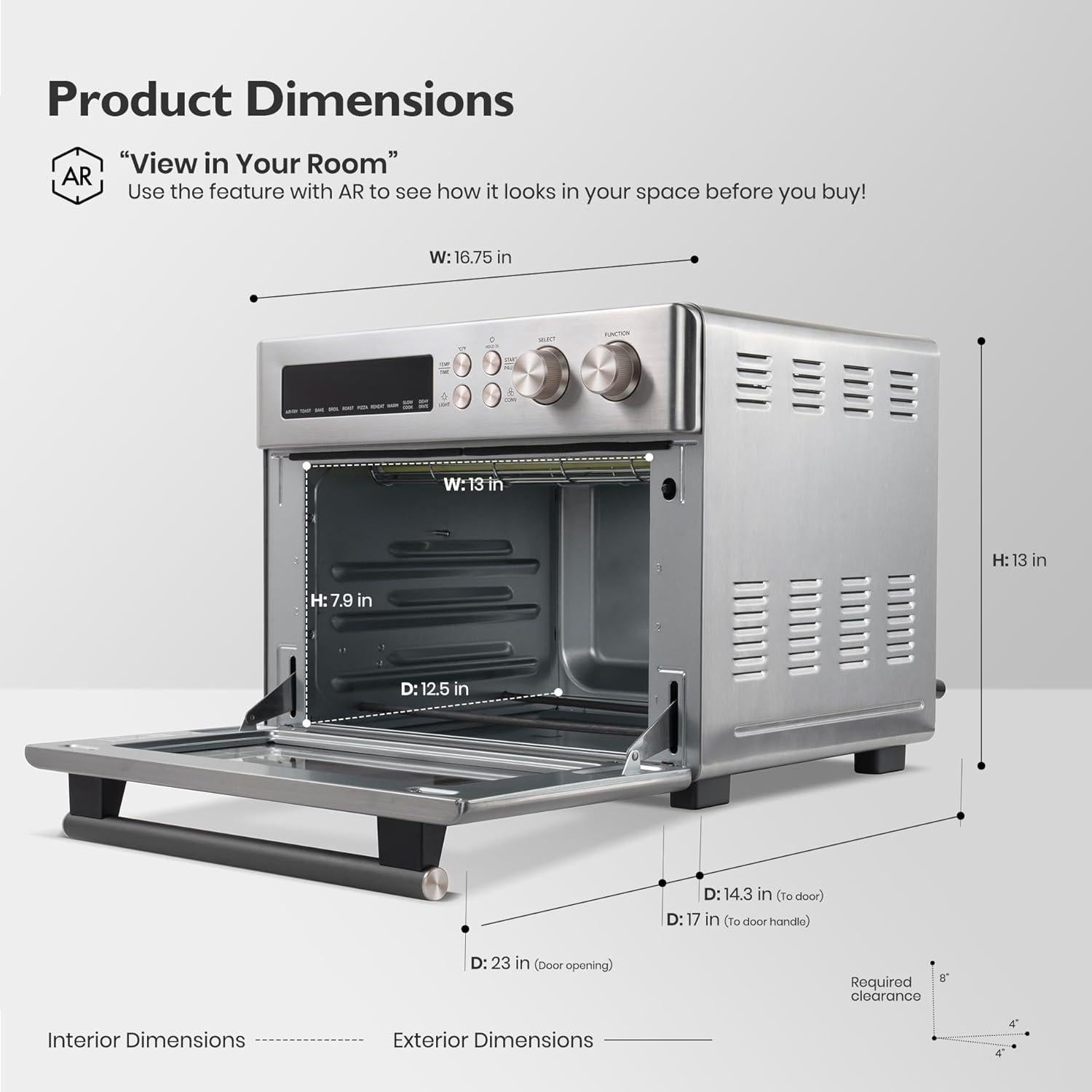Horno Tostador VAL CUCINA TA25-GM1 10 en 1 Verde 10.43 kg