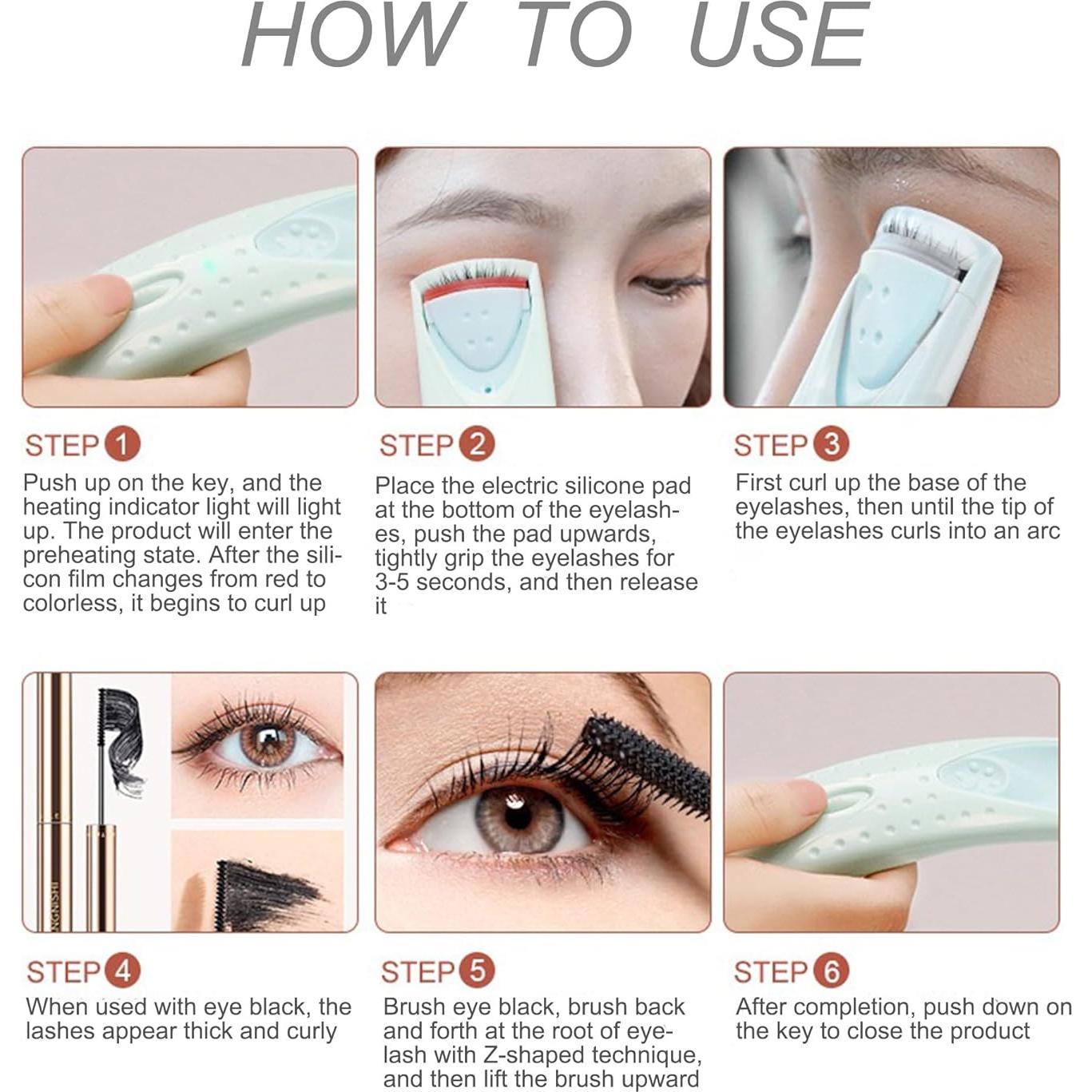 Rizador de Pestañas Eléctrico YASNAI YZDJ-Q Calor 50°C