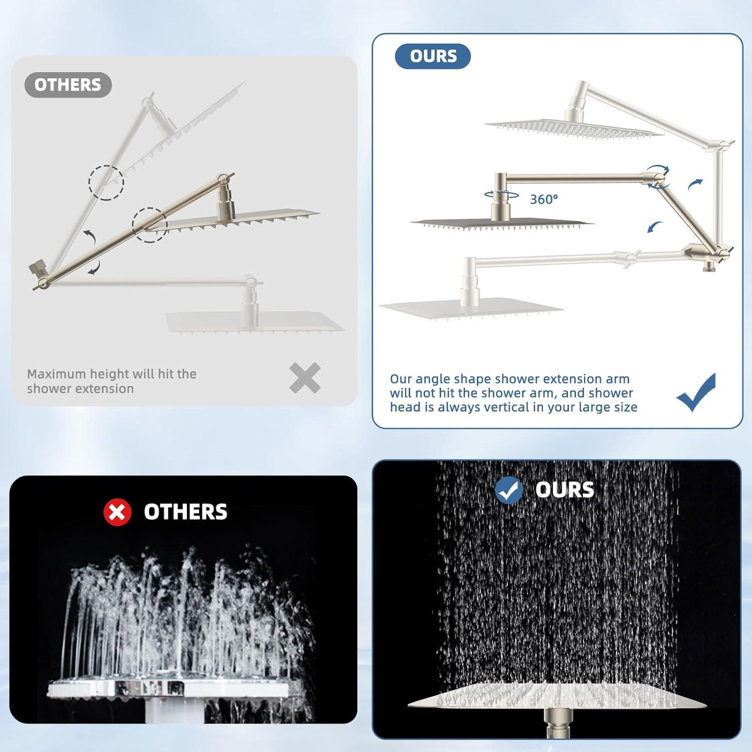 Cabezal de Ducha de Lluvia iFealClear 10" Metal Alta Presión