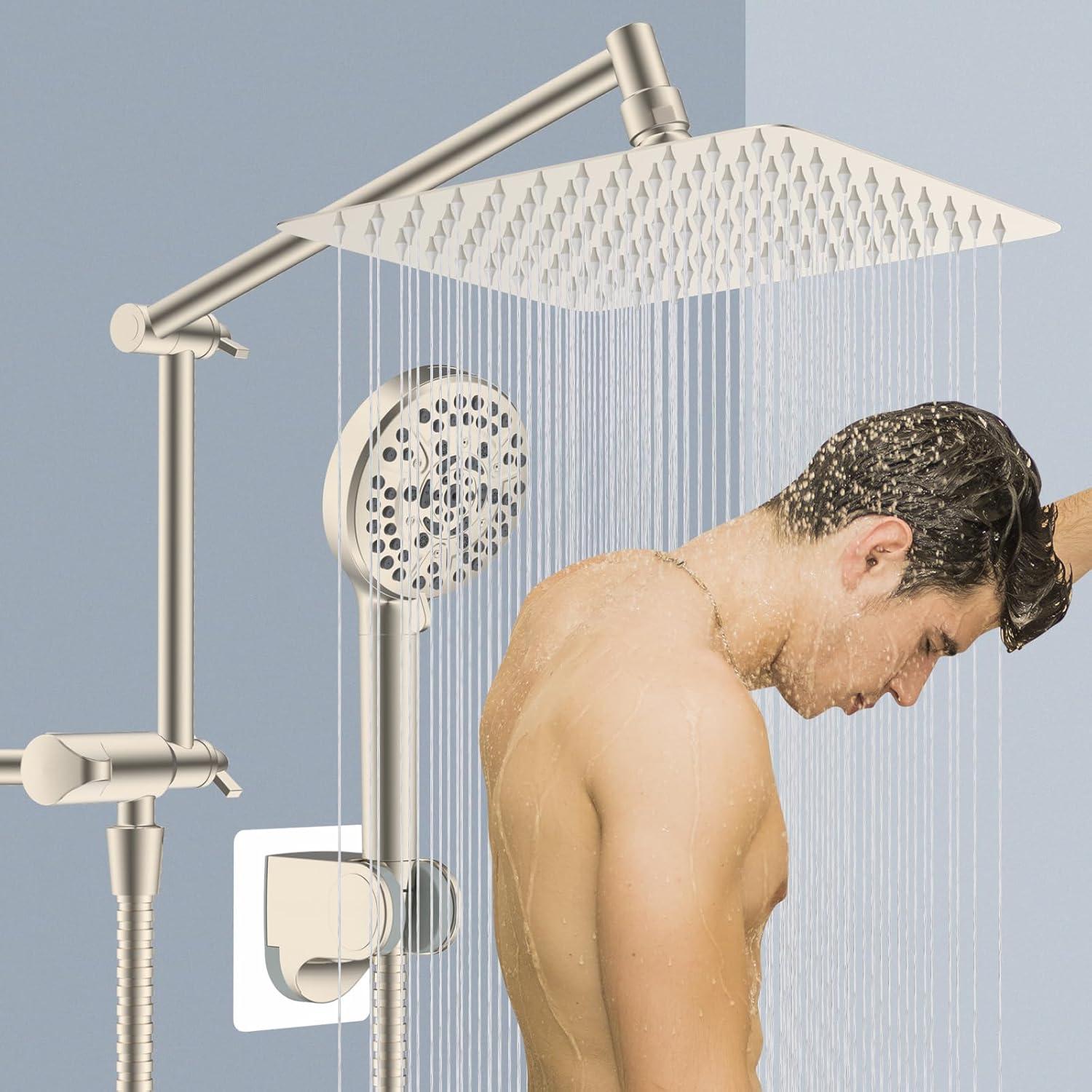 Cabezal de Ducha de Lluvia iFealClear 10" Metal Alta Presión