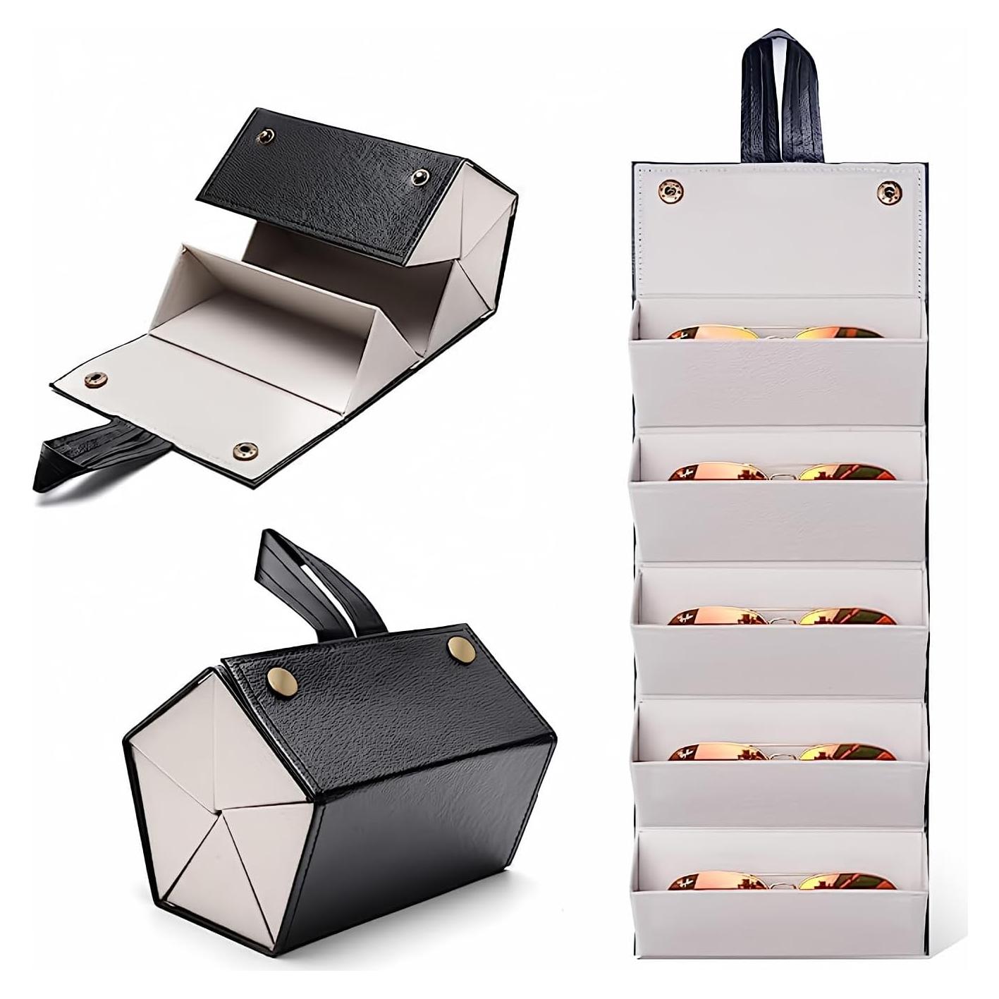 Estuche Organizador de Gafas de Sol Viaje Negro Premium