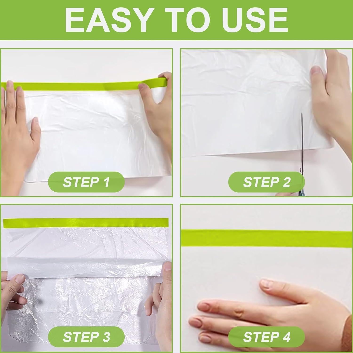 Película de Enmascarar Pre-Adhesiva Yudahgan 1.68m x 19.81m