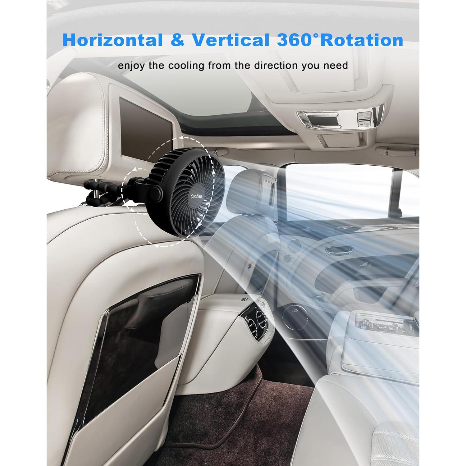 Ventilador Portátil Coohea KW21 Recargable 4000mAh 3 Velocidades