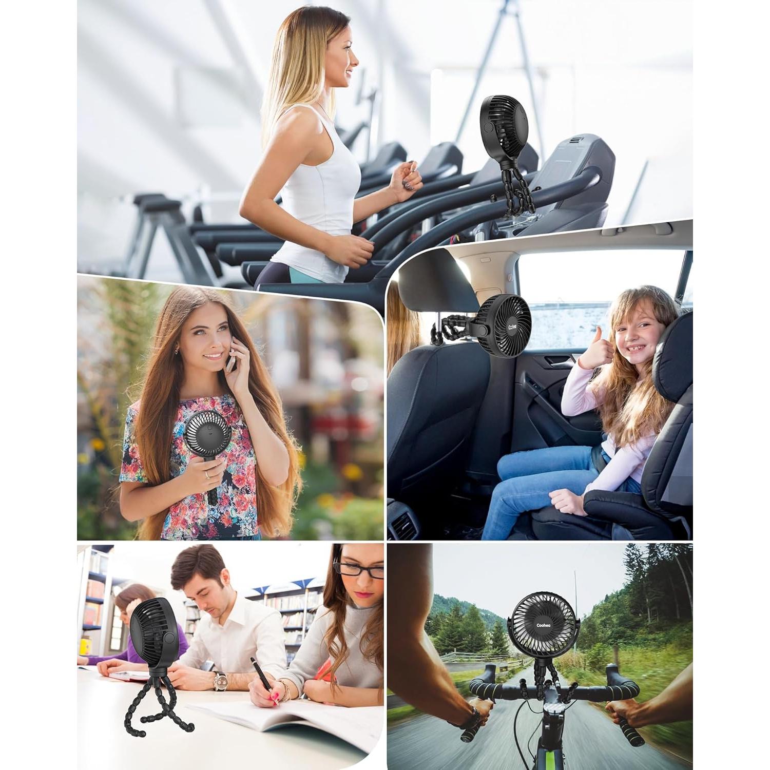 Ventilador Portátil Coohea KW21 Recargable 4000mAh 3 Velocidades