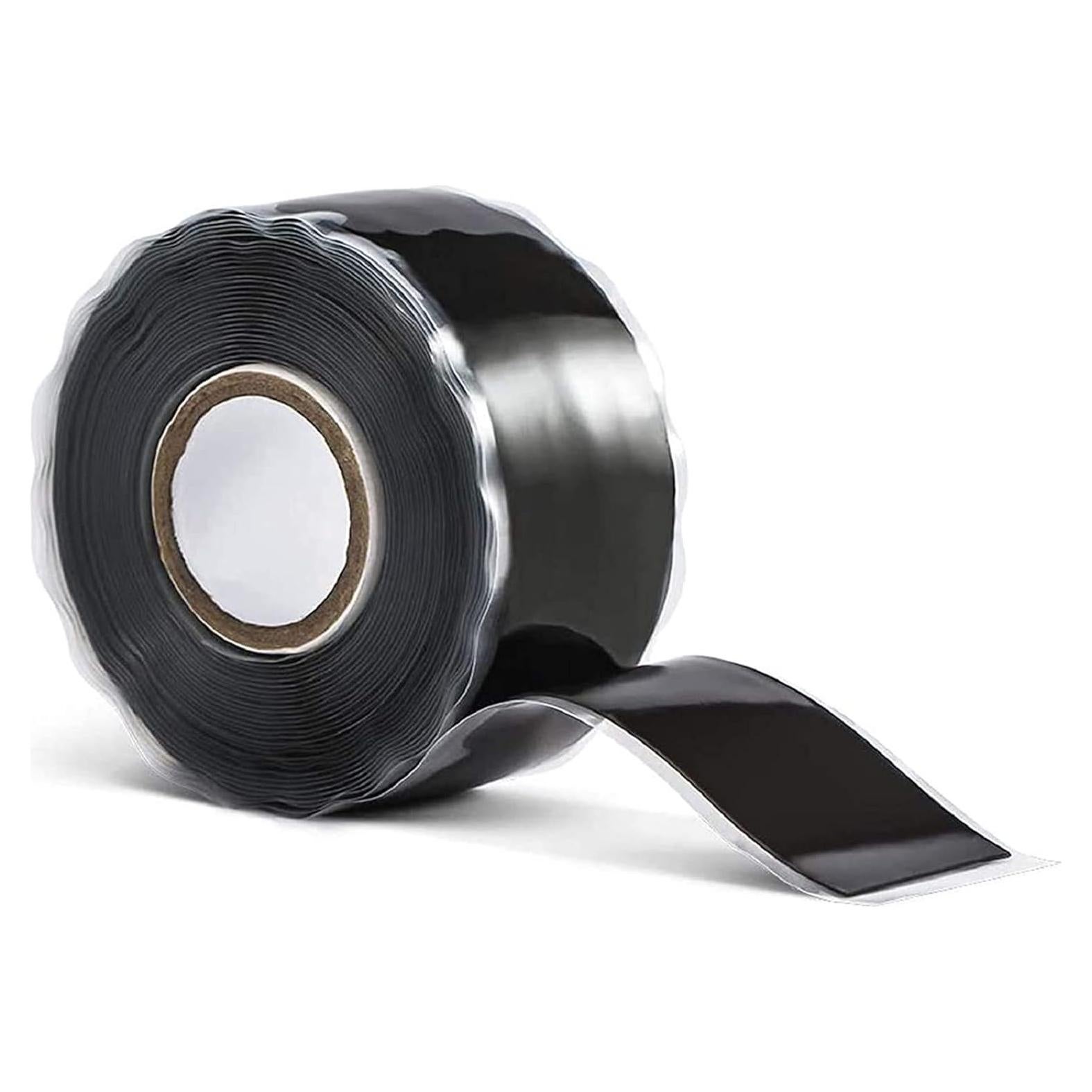 Cinta de Silicona Autoadhesiva Negra 2.54cm x 3.05m 0.5mm