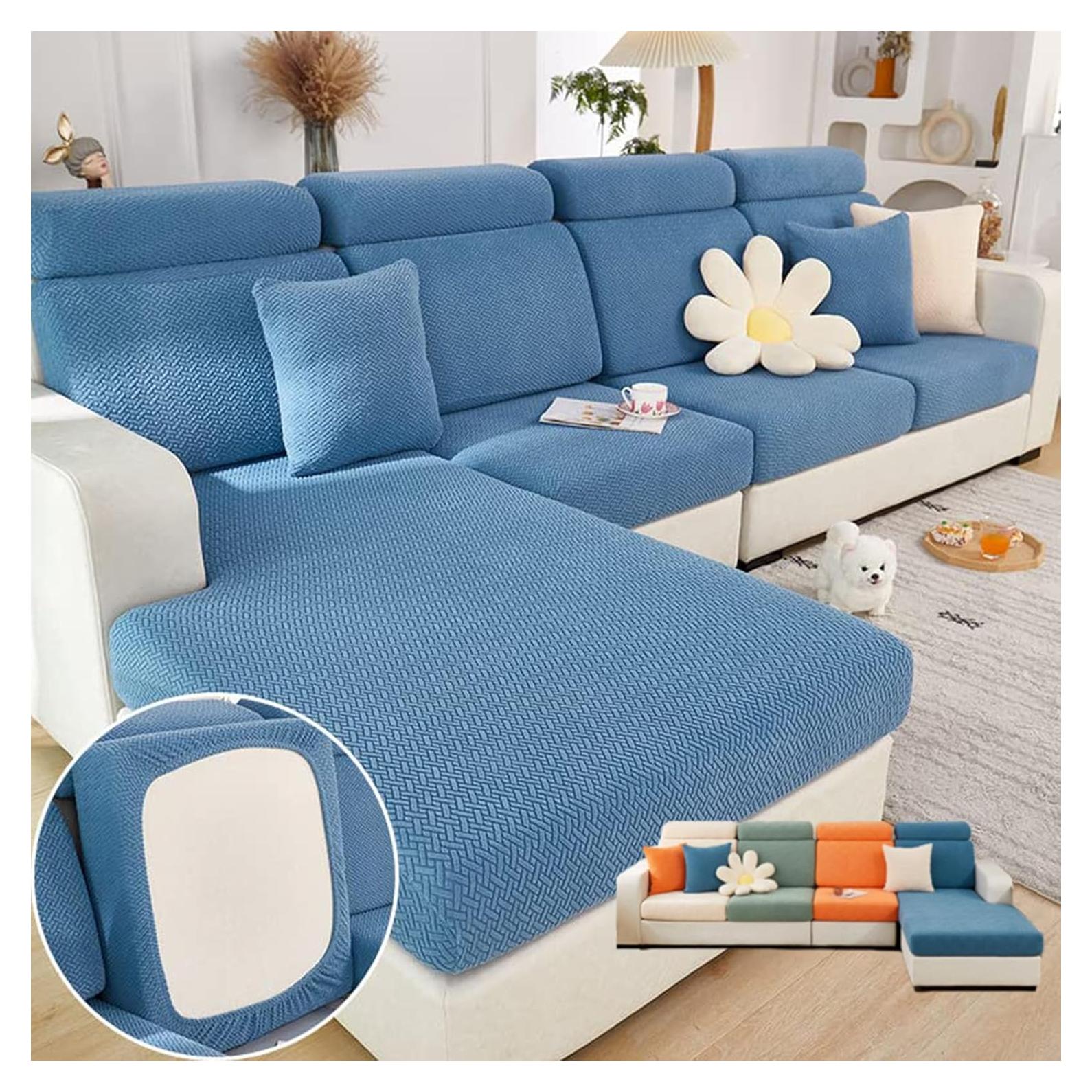 Funda de Sofá Universal VFUX Azul Grande para Tres Asientos