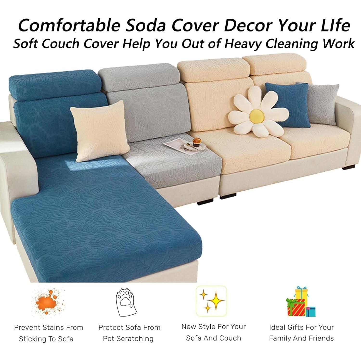 Funda de Sofá Universal VFUX Azul Grande para Tres Asientos