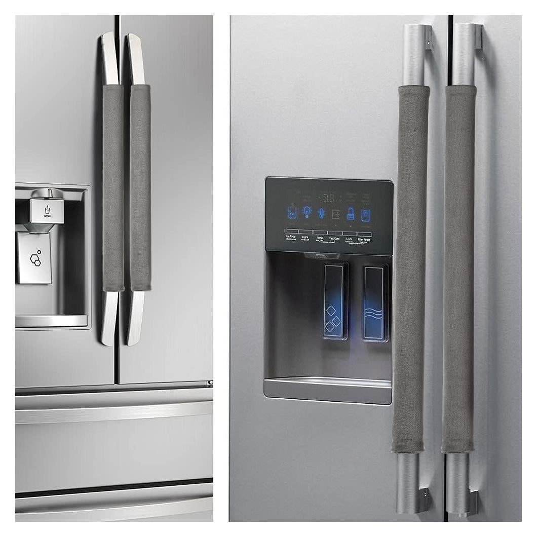 Juego de 4 fundas para manijas de refrigerador Nuovoware gris