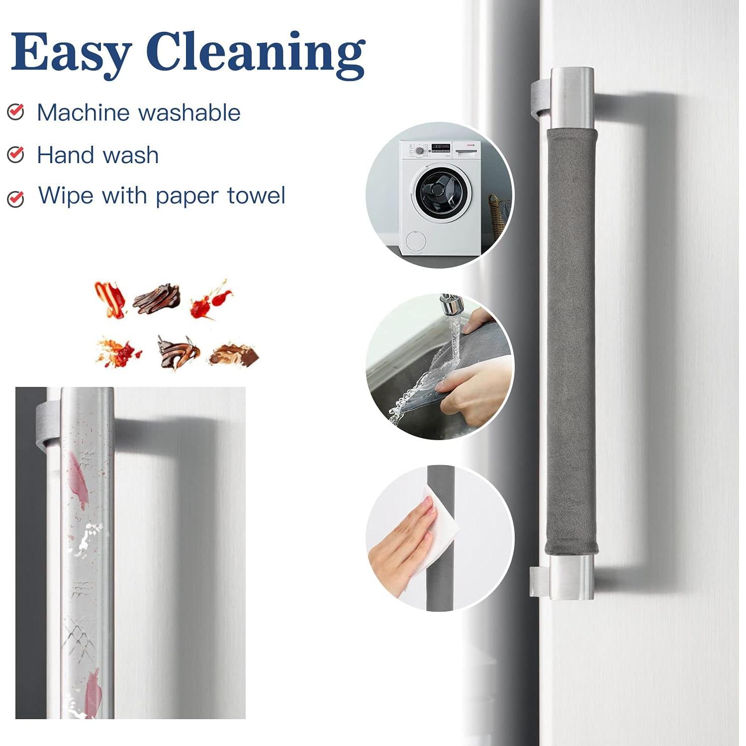 Juego de 4 fundas para manijas de refrigerador Nuovoware gris