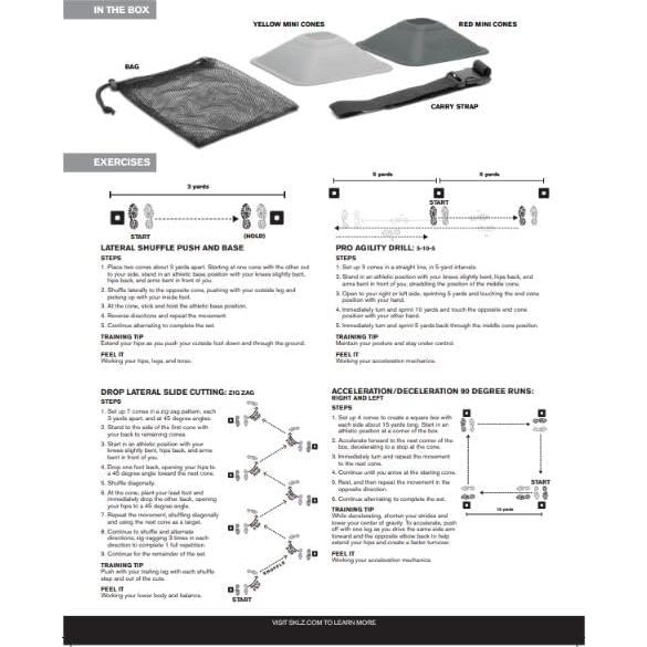 Conos Mini SKLZ para Entrenamiento de Agilidad - Set 20 Pzas