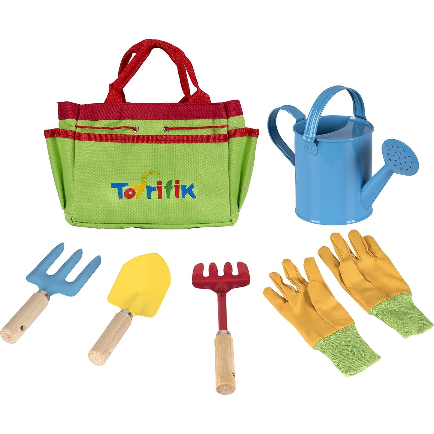 Juego de Jardinería Infantil Toyrifik con Bolsa y Herramientas