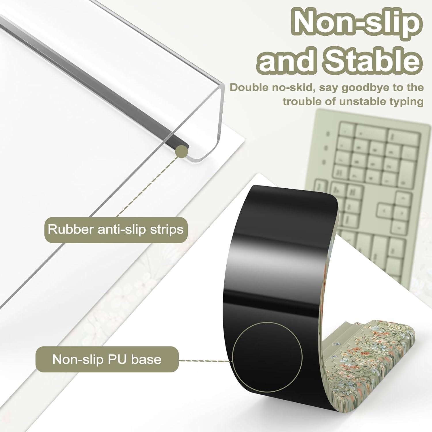 Almohadilla Ergonómica HAOCOO para Muñeca y Soporte de Teclado