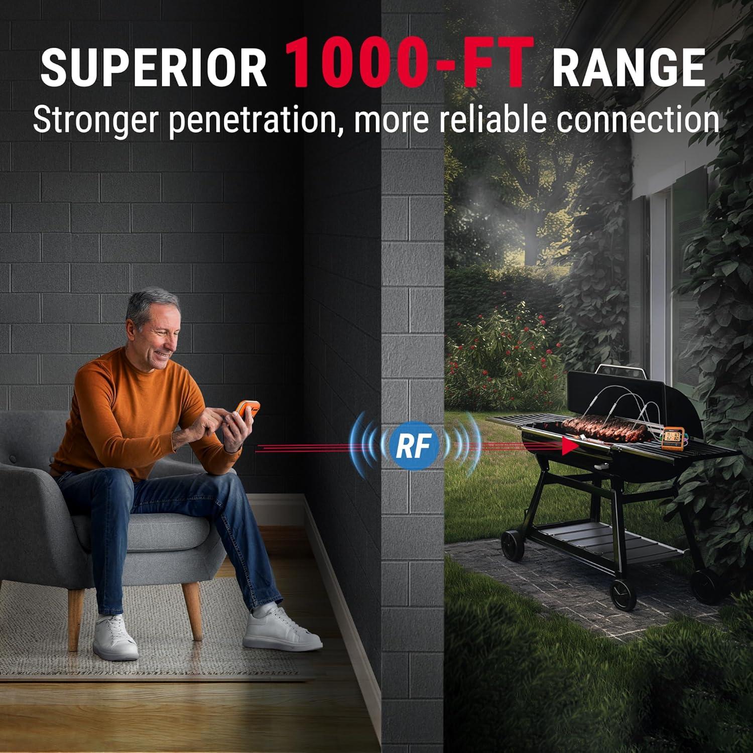 Termómetro de Carne Inalámbrico ThermoPro TP829 4 Probes