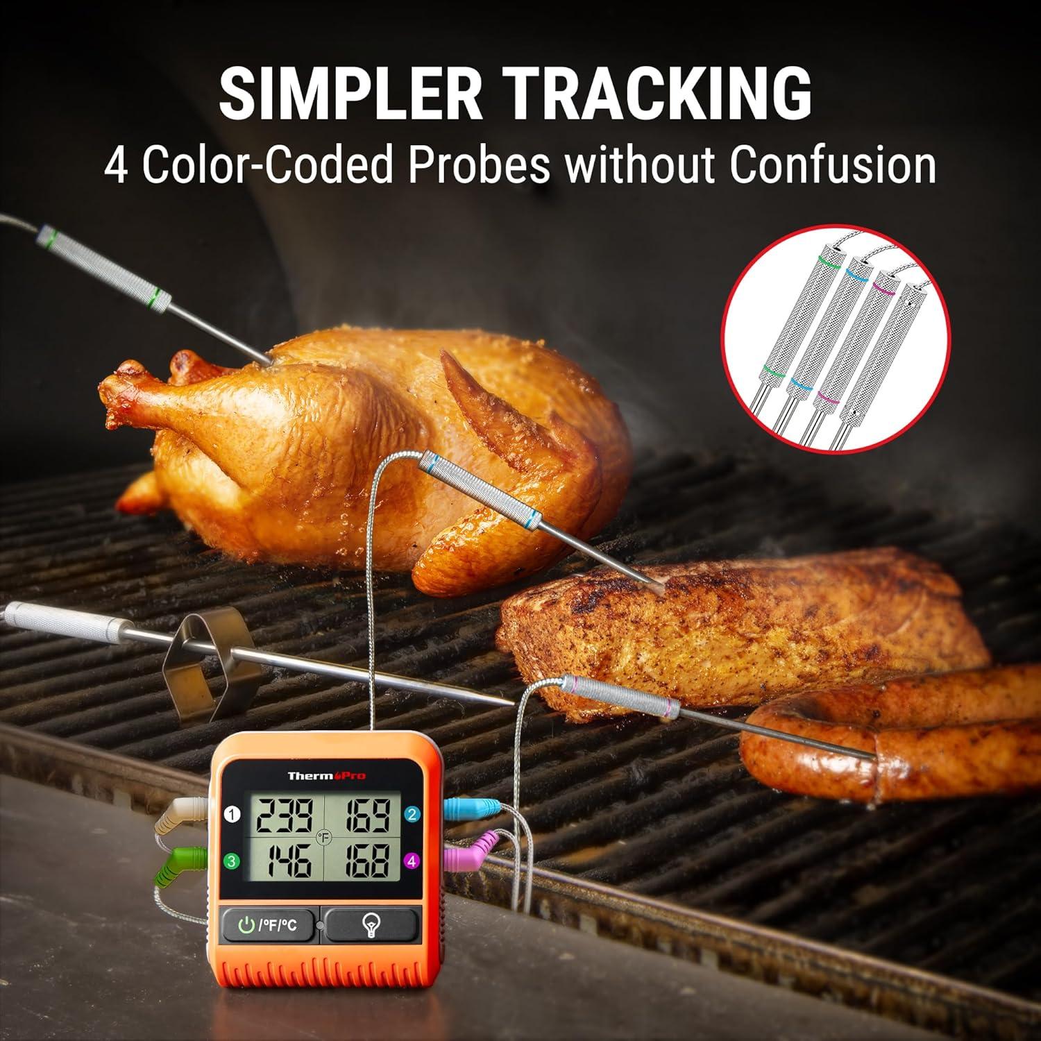 Termómetro de Carne Inalámbrico ThermoPro TP829 4 Probes