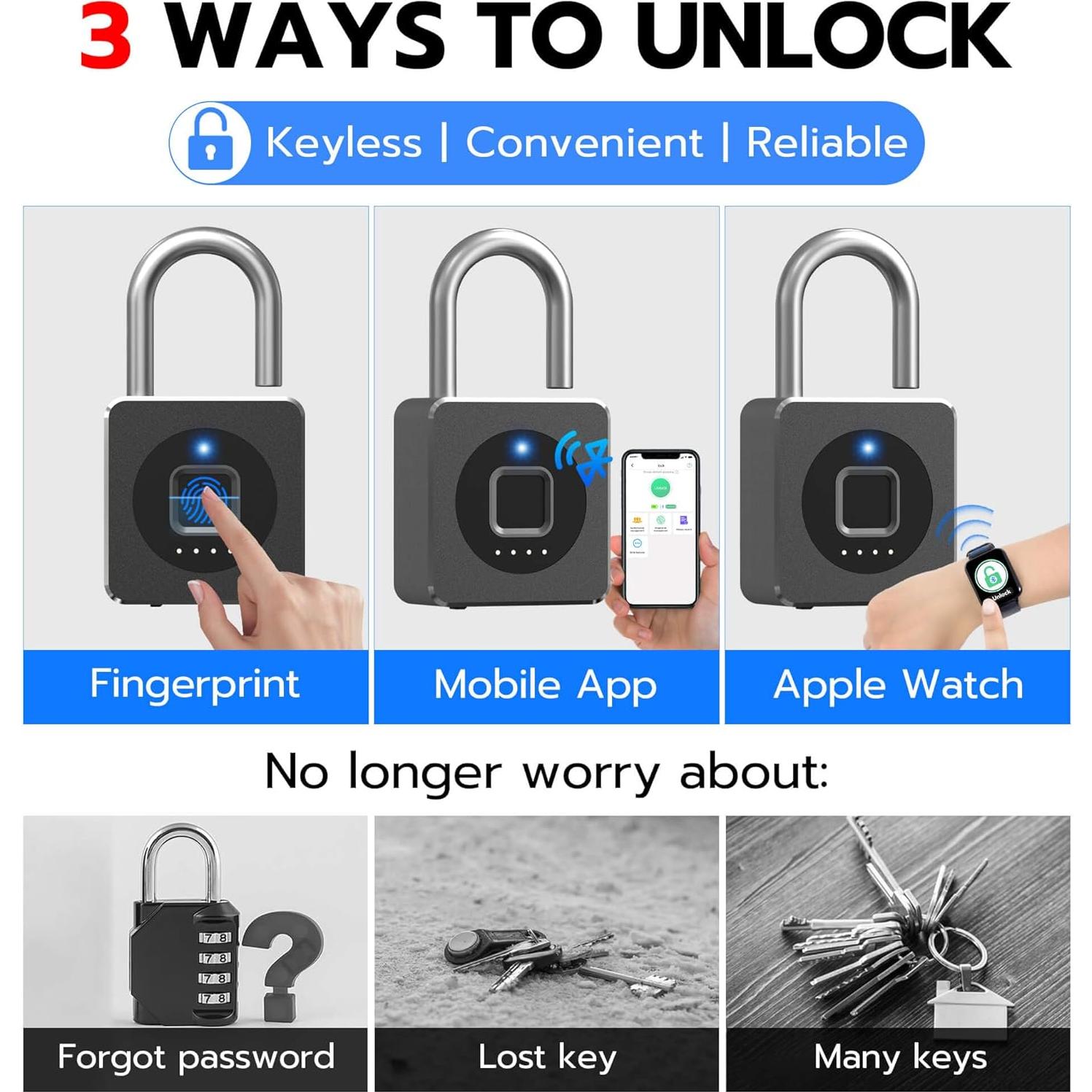 Cerradura Biométrica eLinkSmart HJ-P6BF con Huella Dactilar