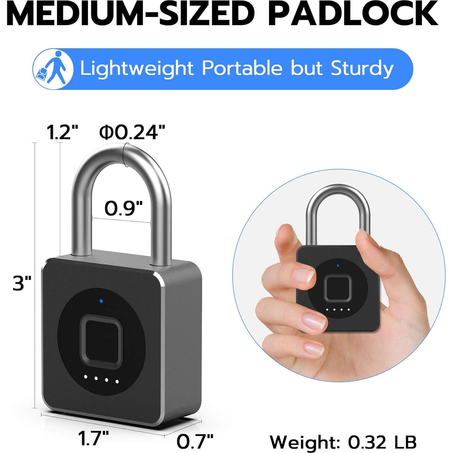 Cerradura Biométrica eLinkSmart HJ-P6BF con Huella Dactilar