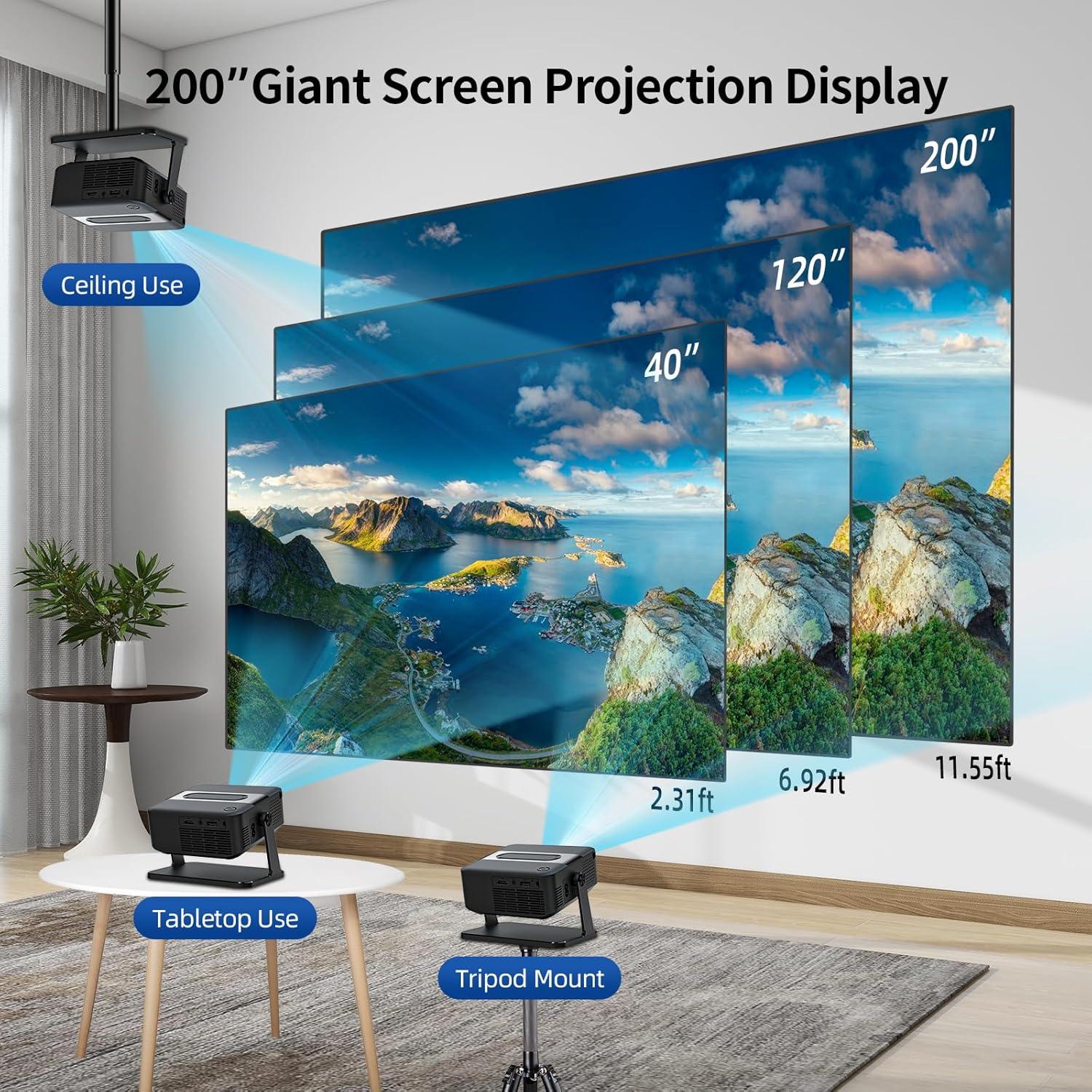 Mini Proyector XNANO HY3000 4K WiFi 6 Bluetooth 5.0 Portátil