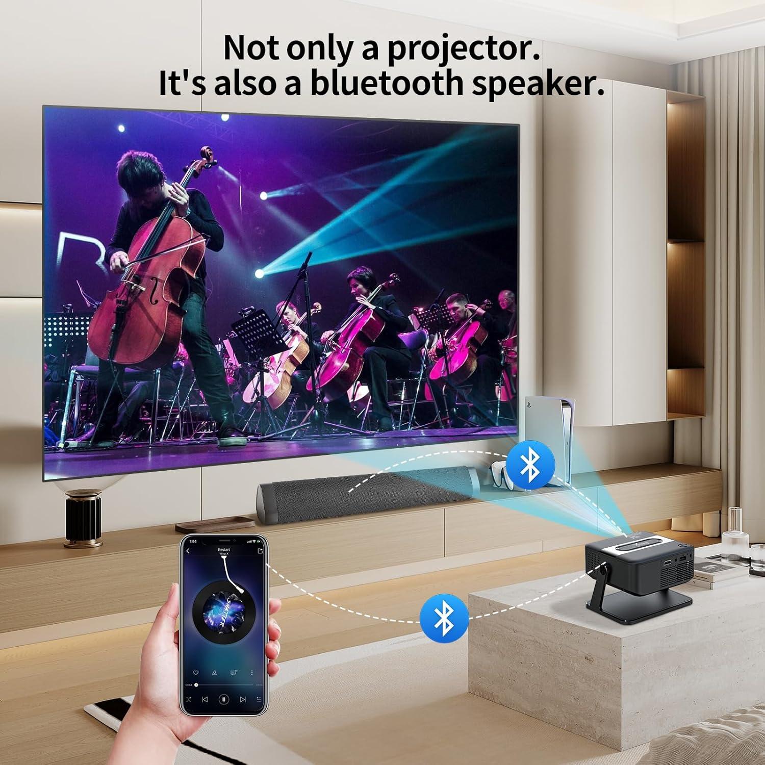 Mini Proyector XNANO HY3000 4K WiFi 6 Bluetooth 5.0 Portátil