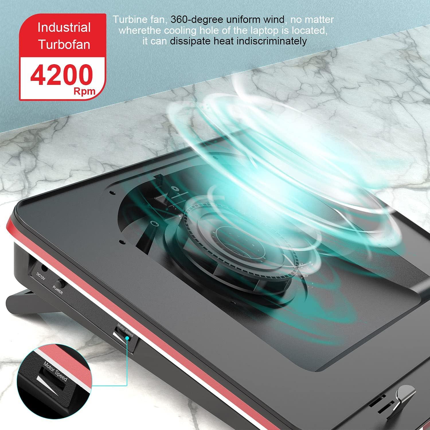 Enfriador de Laptop IETS GT500B Turbo 4200 RPM 13-17.3"