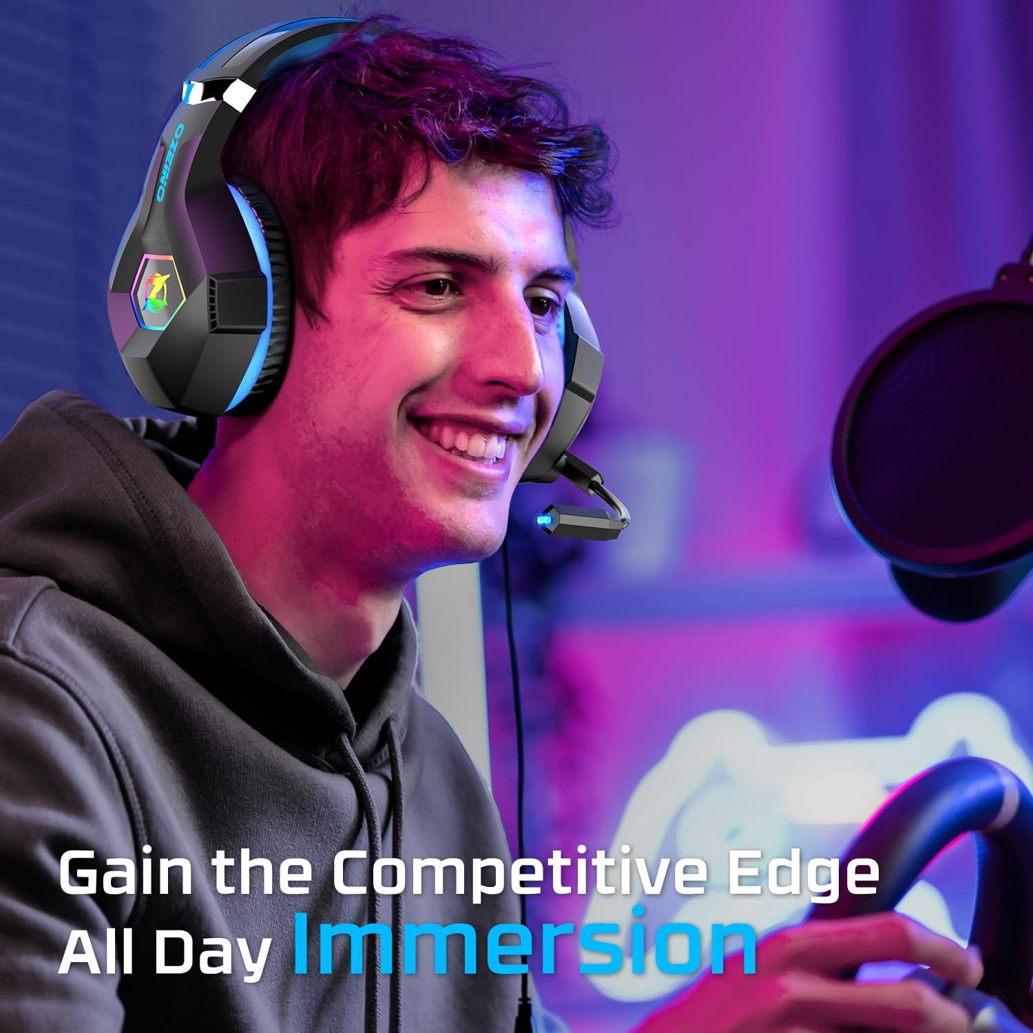 Auriculares Gaming Ozeino ZW1 con Sonido Surround 7.1 y RGB