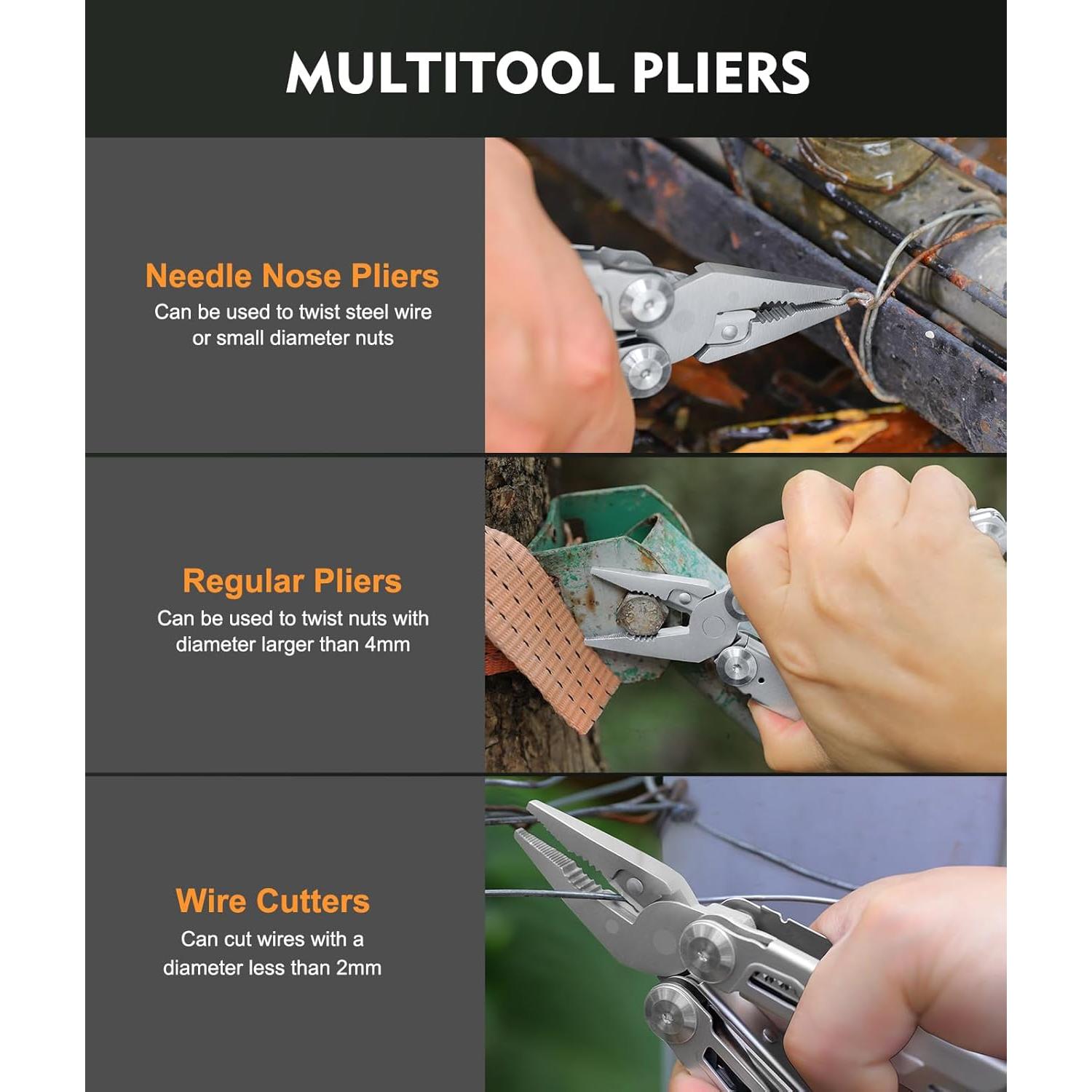 Multiherramienta 14-en-1 SUYIWEE Acero Inoxidable Plegable 10.5cm