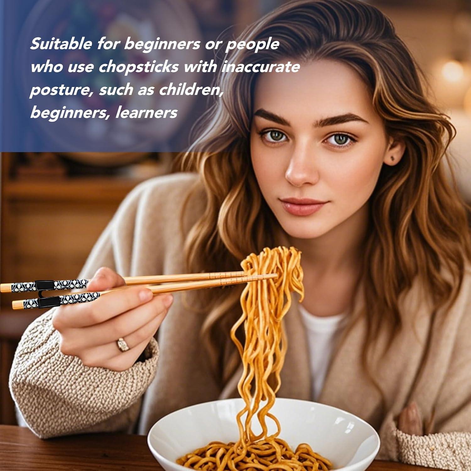 Palillos Reutilizables para Entrenamiento LYART - 7 Pares de Madera 22.5cm