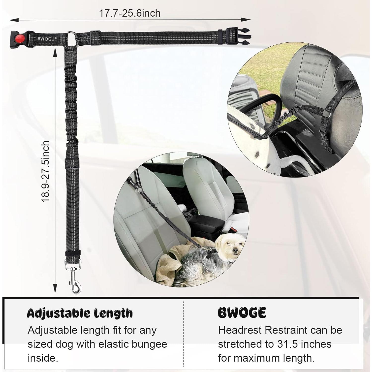 Correa de Seguridad para Perros y Gatos BWOGUE Ajustable 48-80 cm