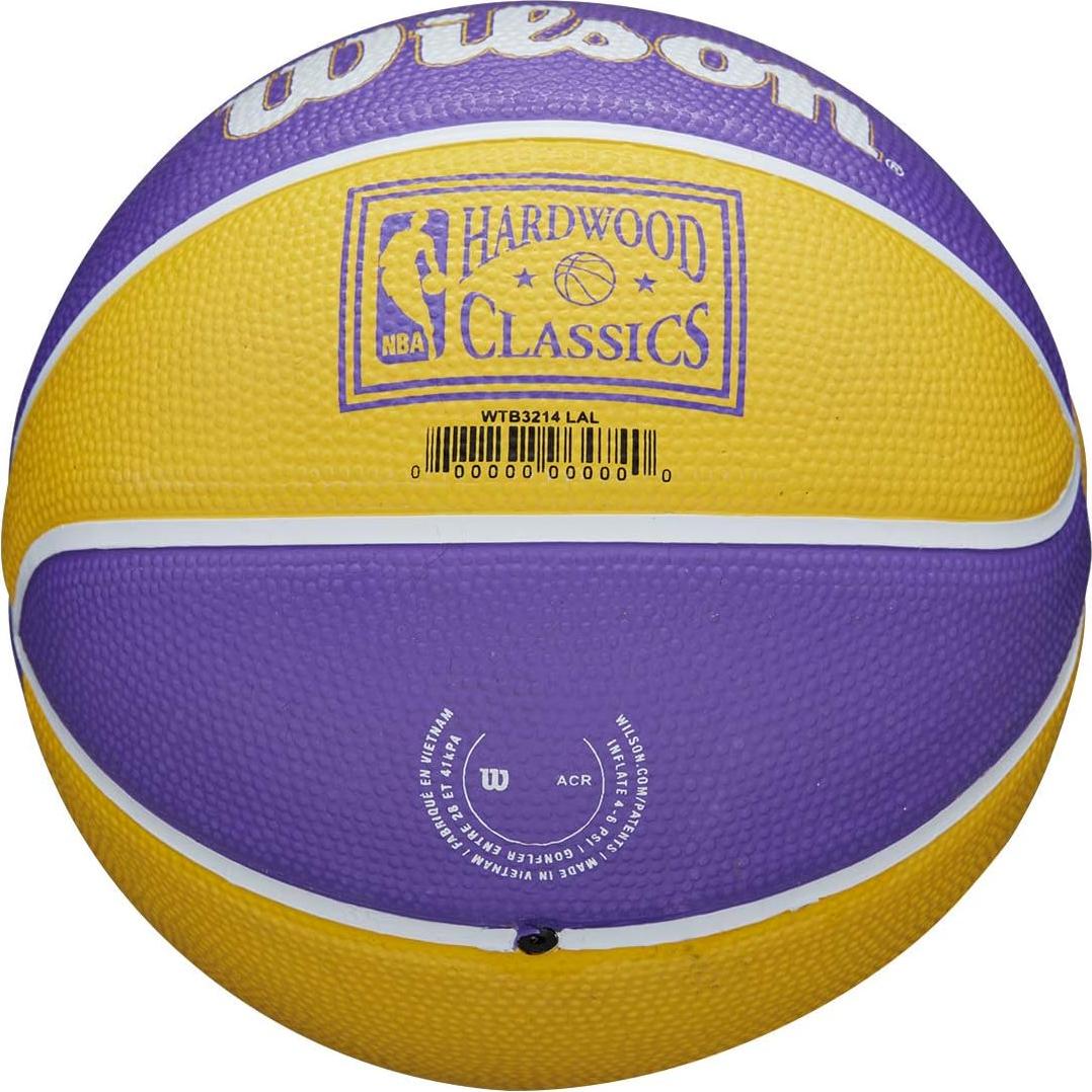 Balón Mini Baloncesto Wilson NBA Retro Lakers 55.88 cm