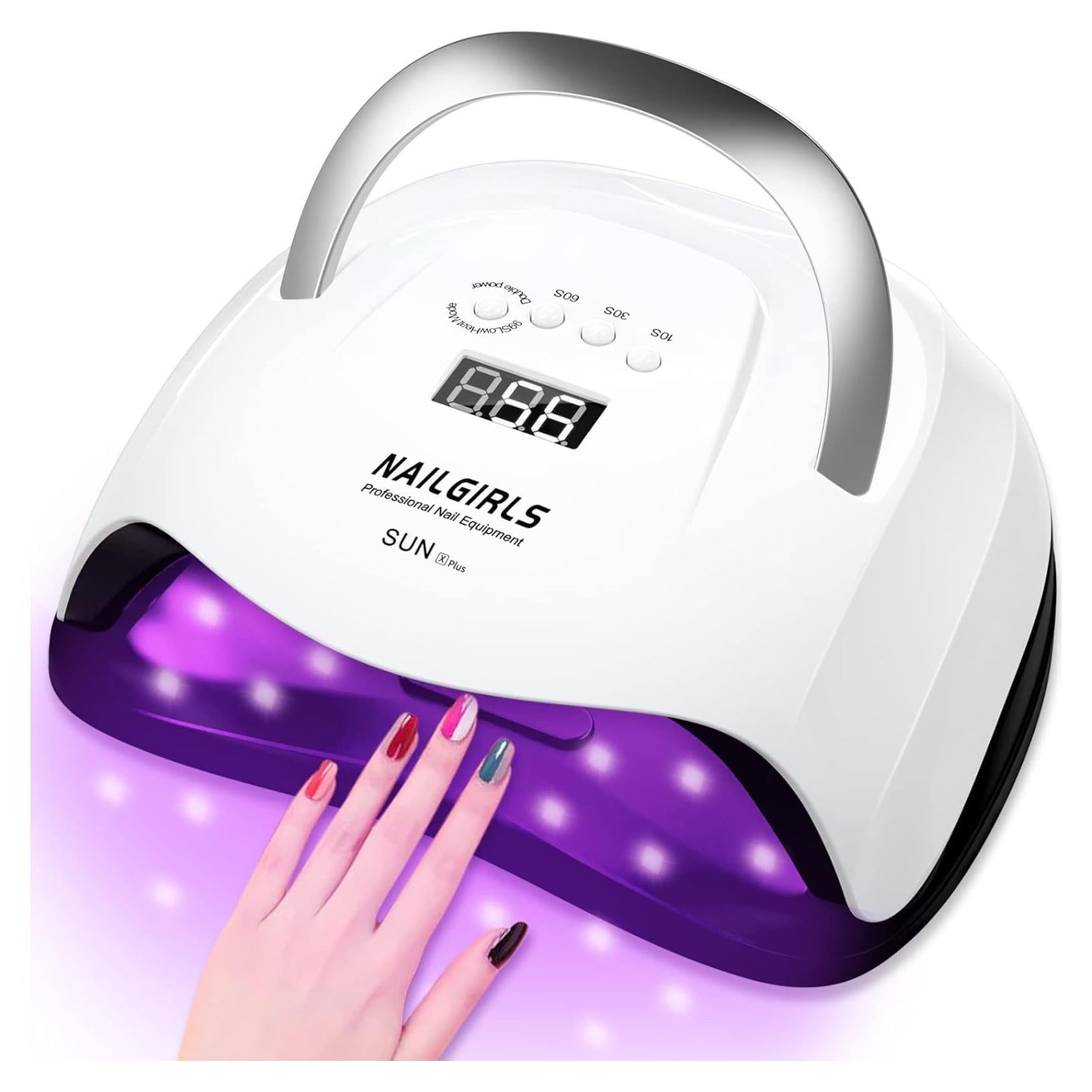 Lámpara de Uñas UV LED NAILGIRLS X PLUS 168W con Temporizador