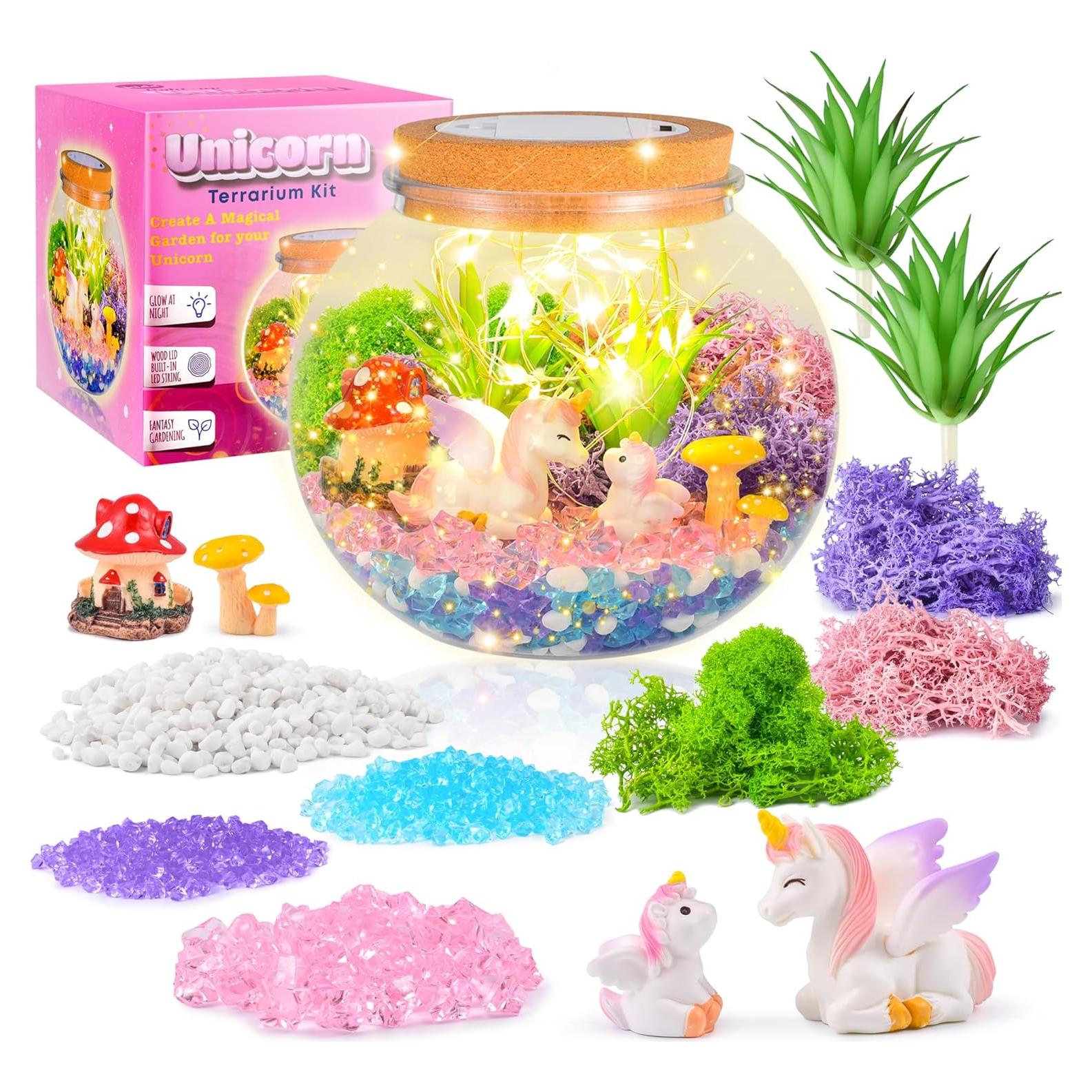 Kit Terrario de Unicornio Iluminado - Manualidades DIY