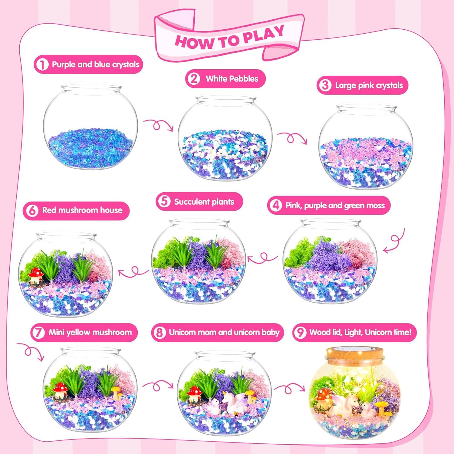 Kit Terrario de Unicornio Iluminado - Manualidades DIY