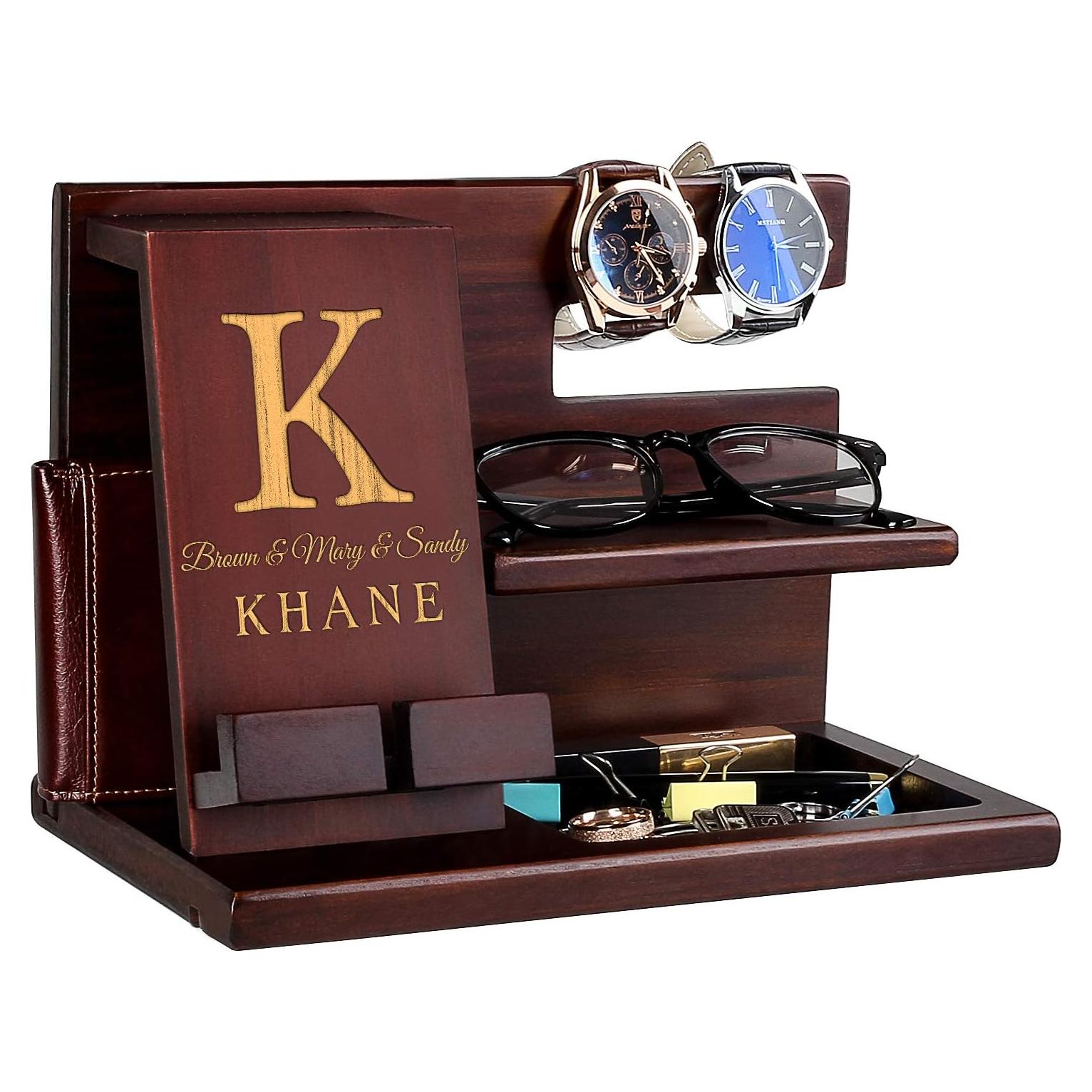 Estación de Acoplamiento de Madera Awofer Personalizada 15x25cm