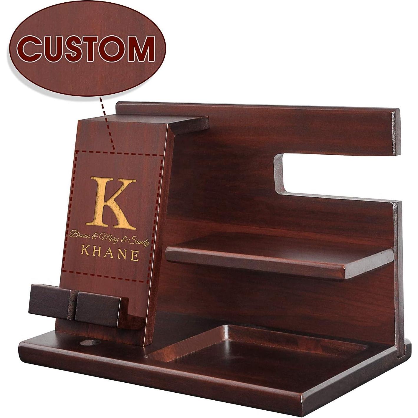 Estación de Acoplamiento de Madera Awofer Personalizada 15x25cm