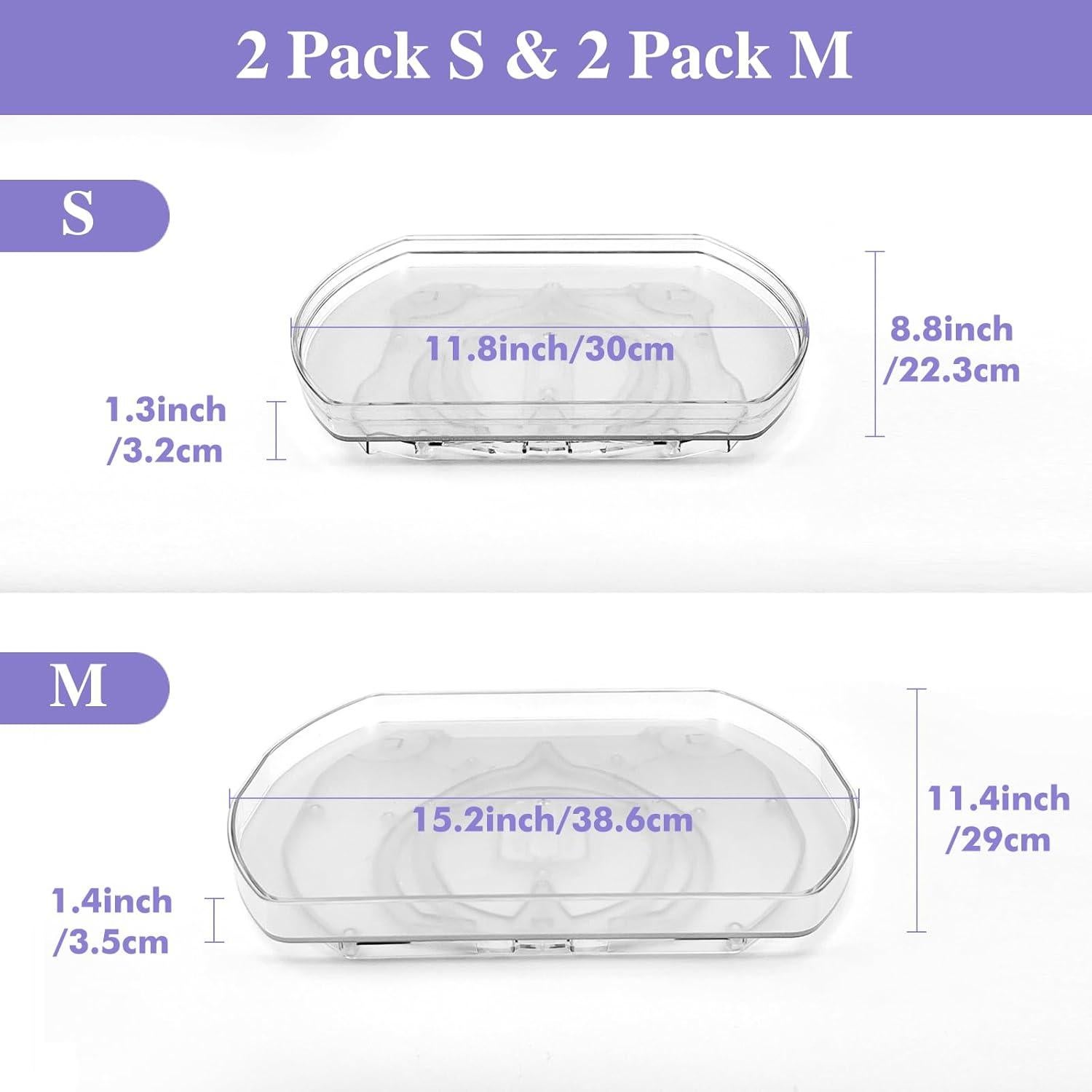 Organizador Giratorio 360° Lazy Susan Incostar 38.4x29 cm - 4 Paquete