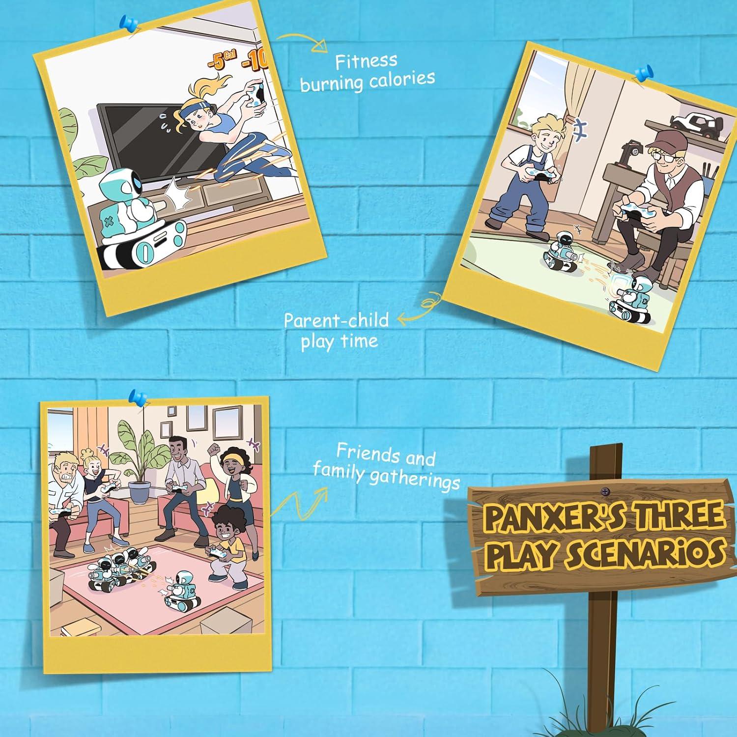 Tanque de Batalla RC Panxer para Robot Eilik - Azul/Rosa