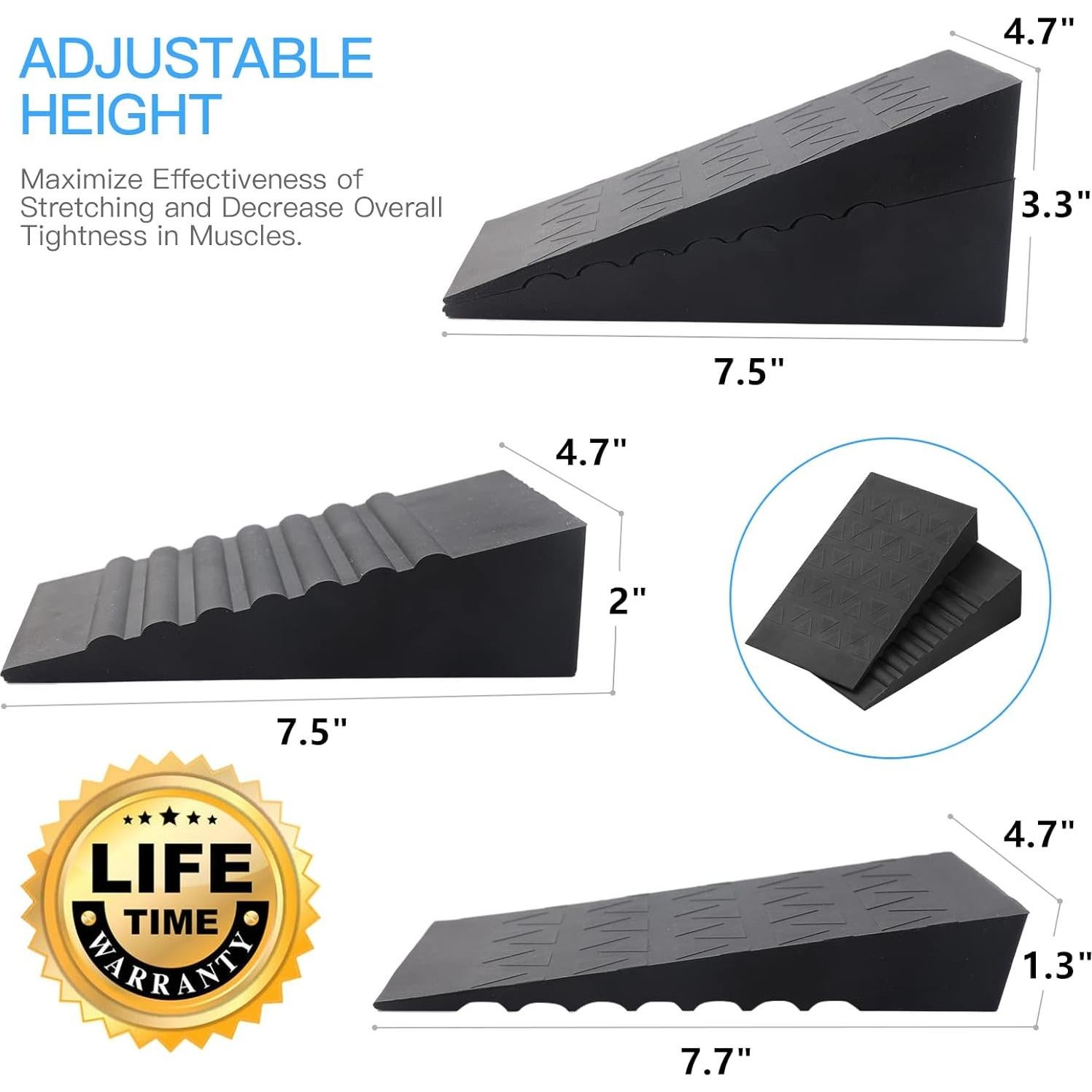 Cuña de Sentadilla Ajustable HarderWill - Goma Antideslizante