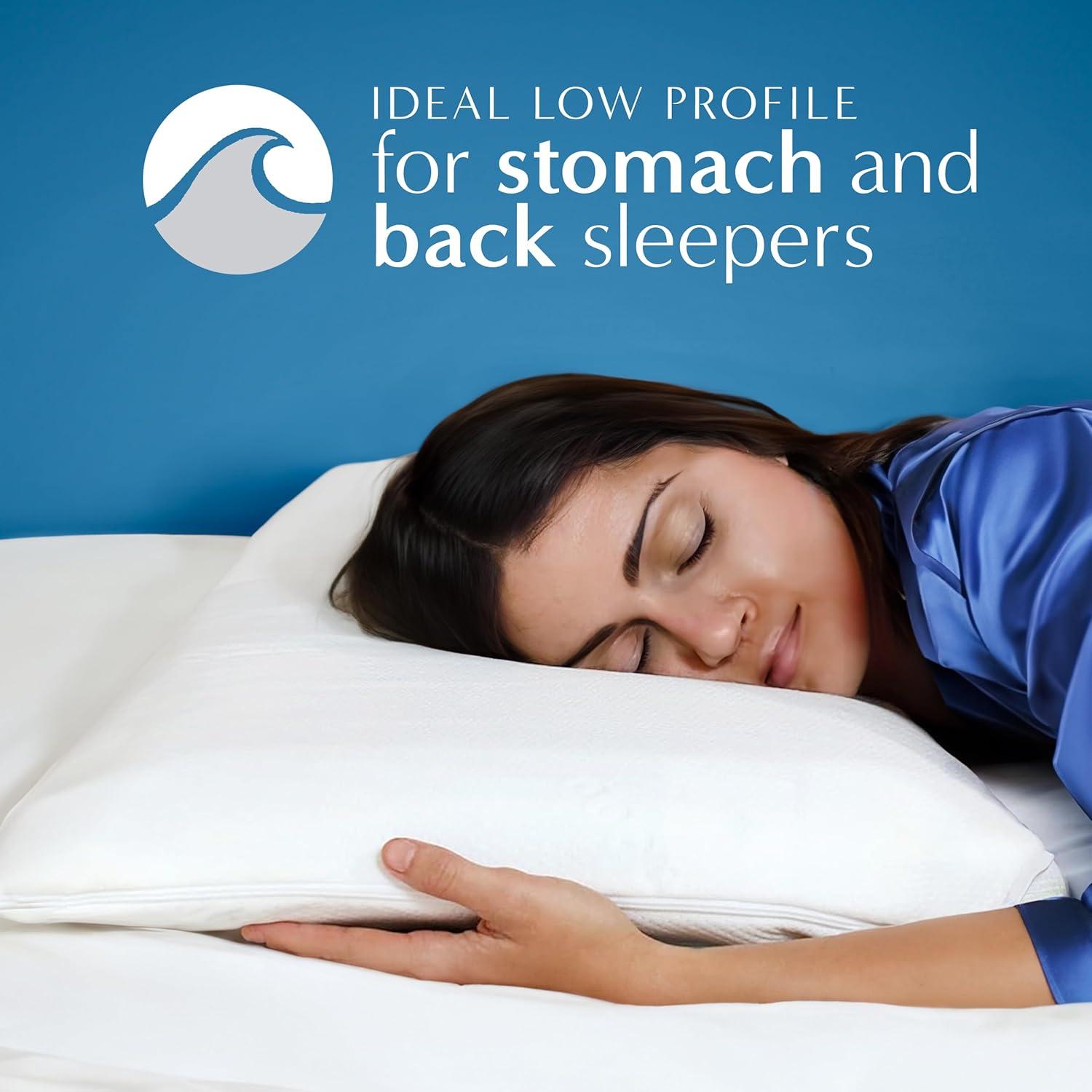 Almohada Viscoelástica Extra Fina Bluewave 4.45 cm - Enfriamiento