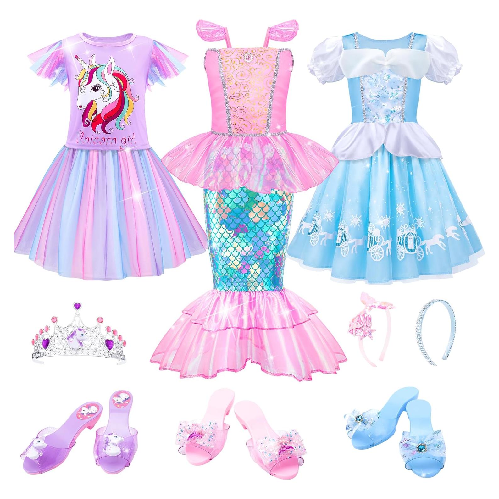 Disfraz de Princesa Meland para Niñas 3-6 Años con Zapatos