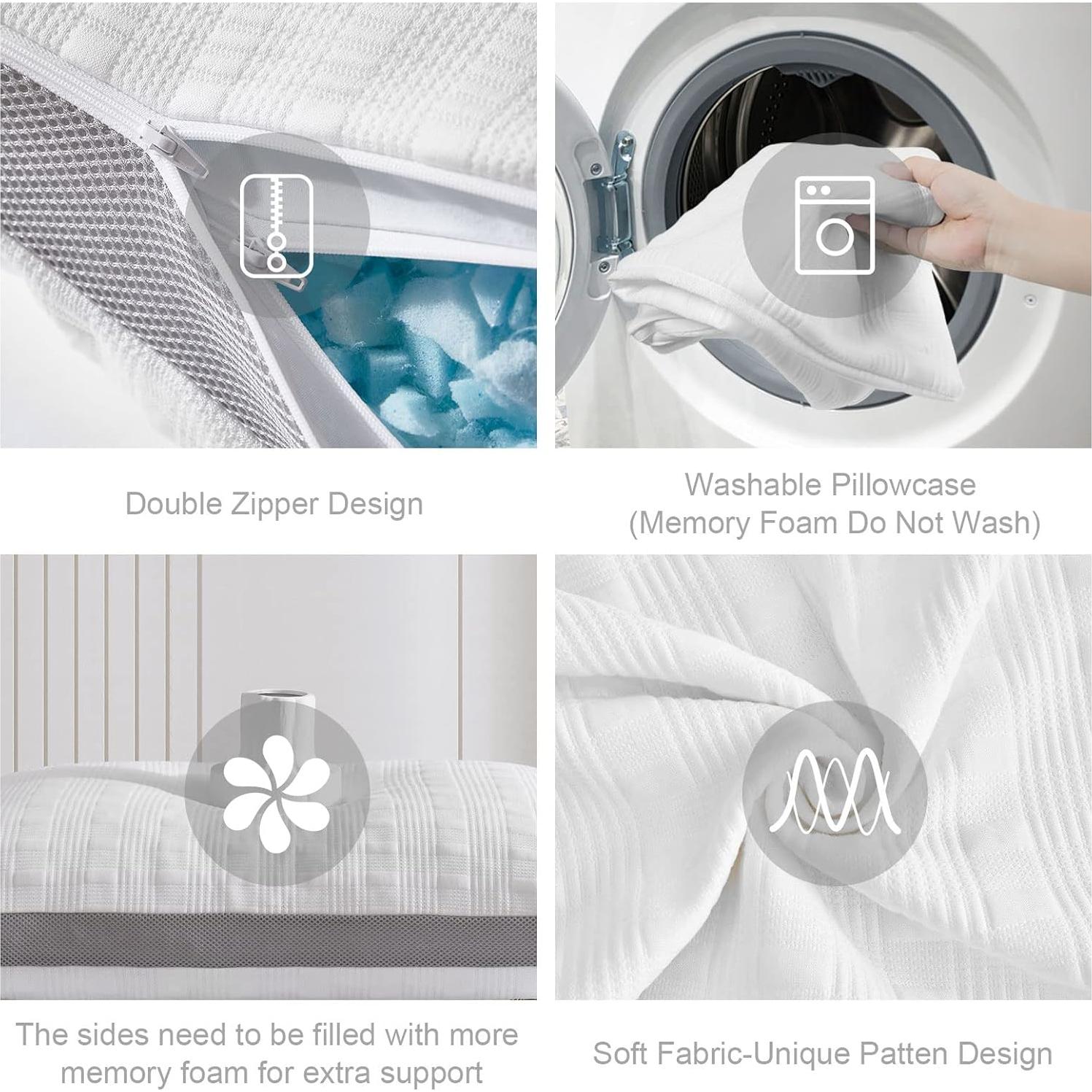 Almohada King Size Meoflaw con Enfriamiento y Espuma de Memoria