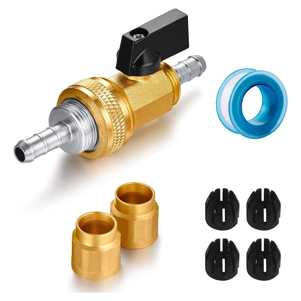 Adaptador de manguera telescópica YELUN con válvula de cierre