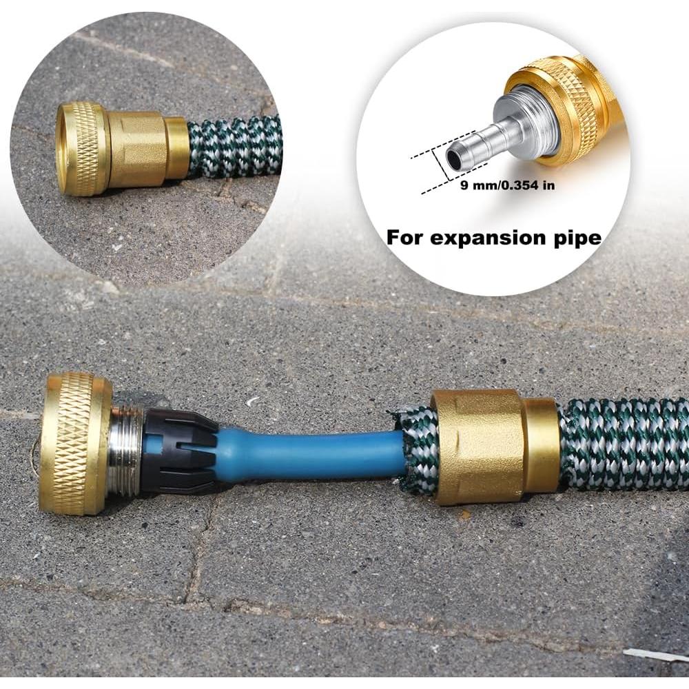 Adaptador de manguera telescópica YELUN con válvula de cierre