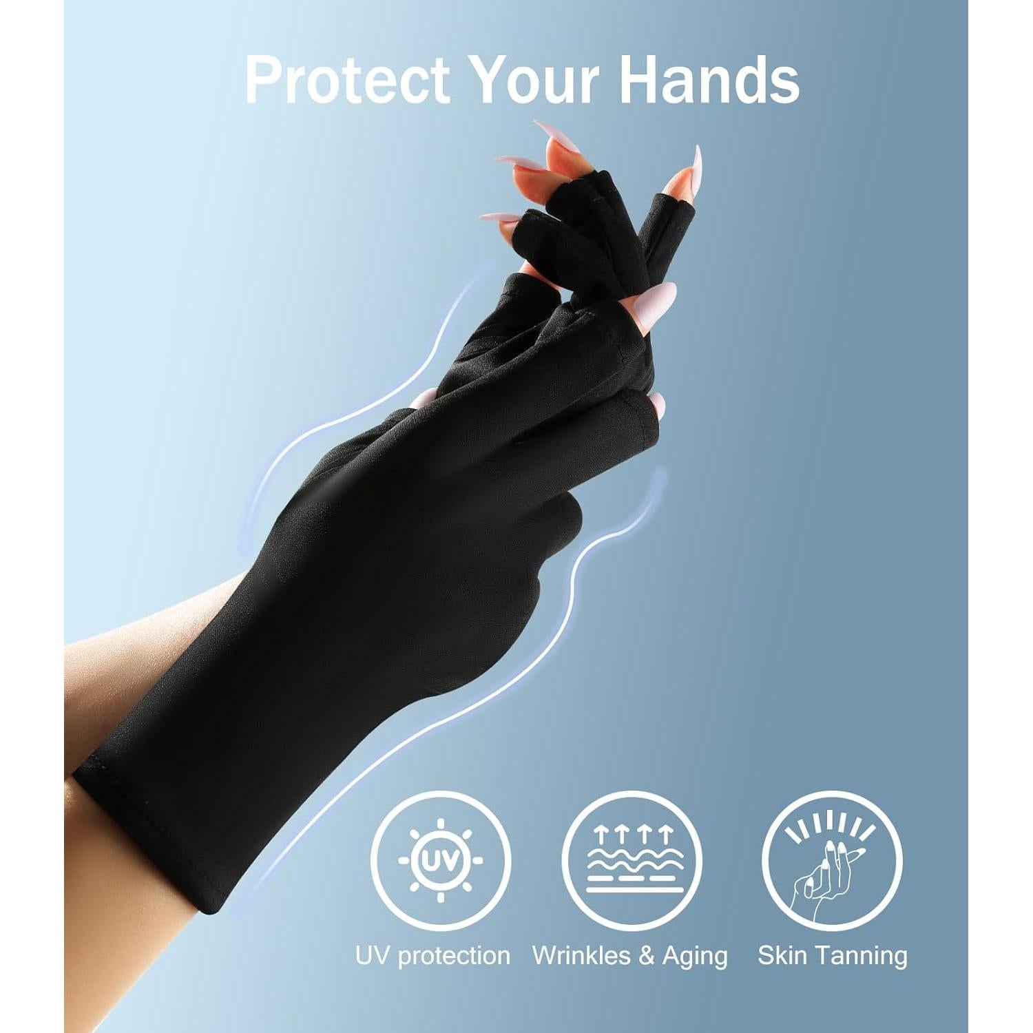 Lámpara UV para Uñas Easkep 120W con Guantes Protectores