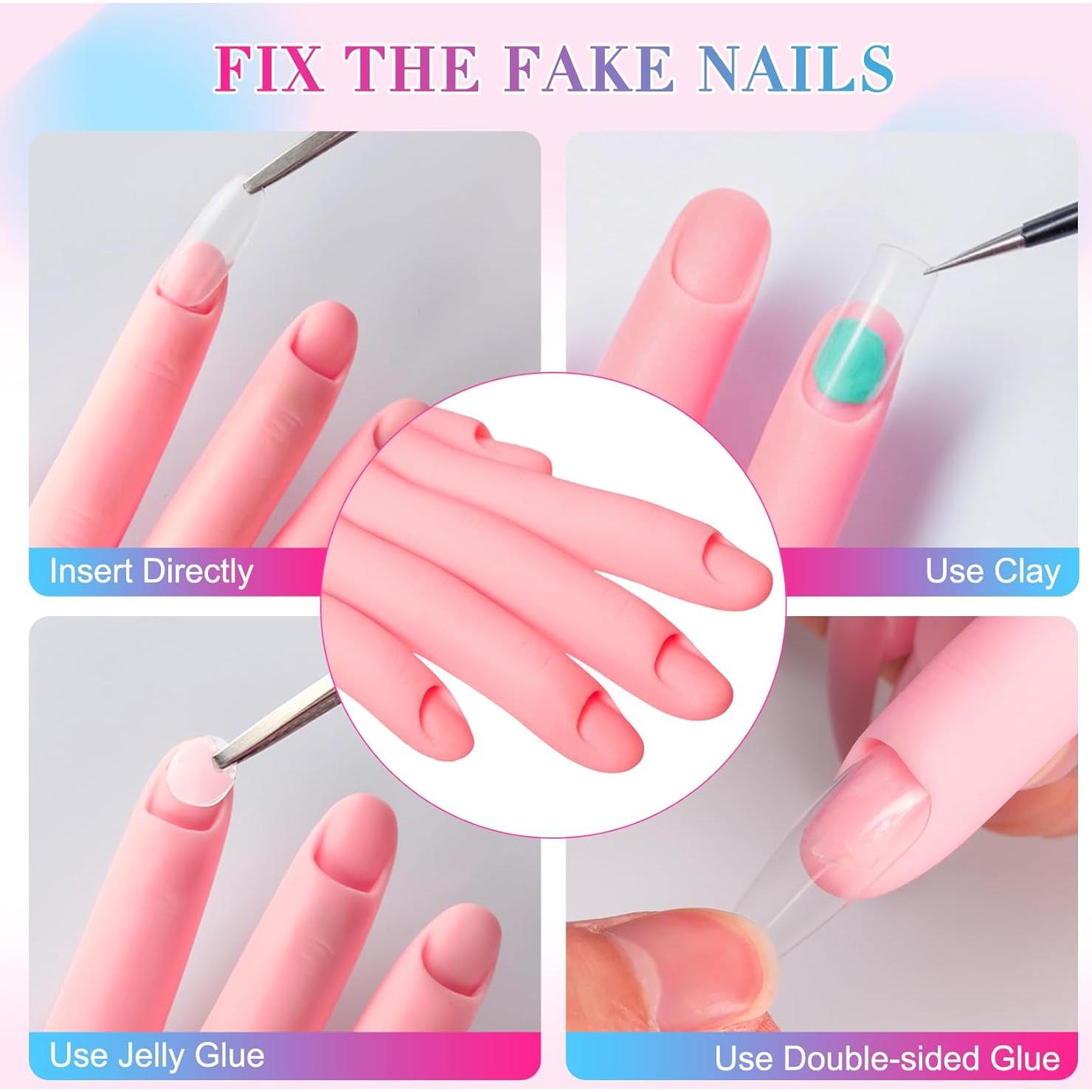 Mano de Práctica de Uñas Buqikma Flexible 22.5cm Reutilizable