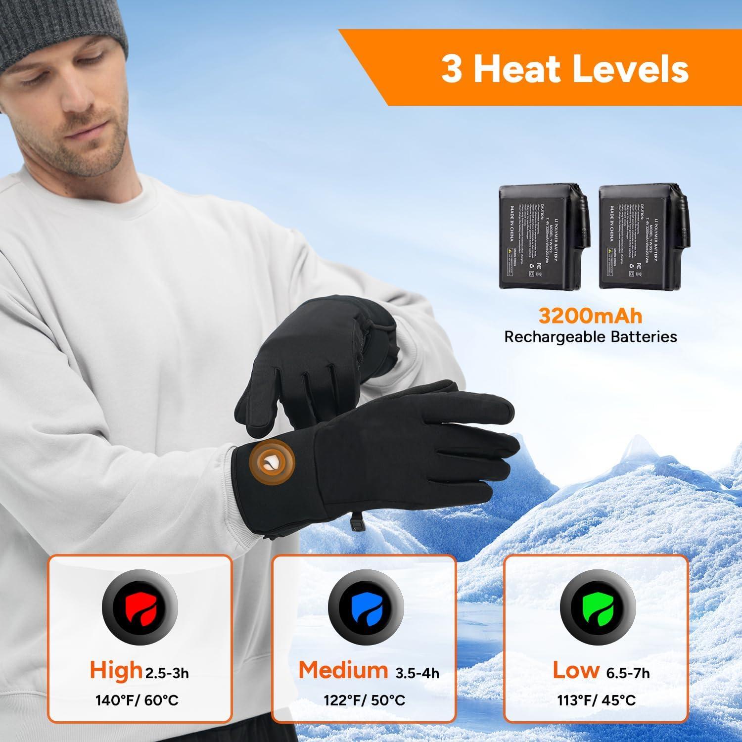 Guantes Calentados DR.PREPARE Unisex Táctiles 3200mAh