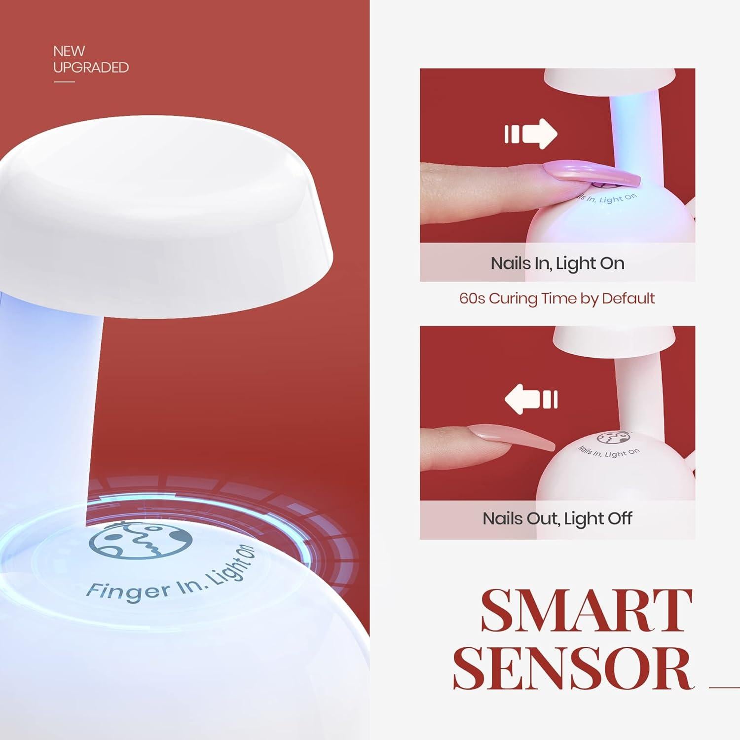 Luz UV LED Beetles Mini para Uñas de Gel 5W Portátil