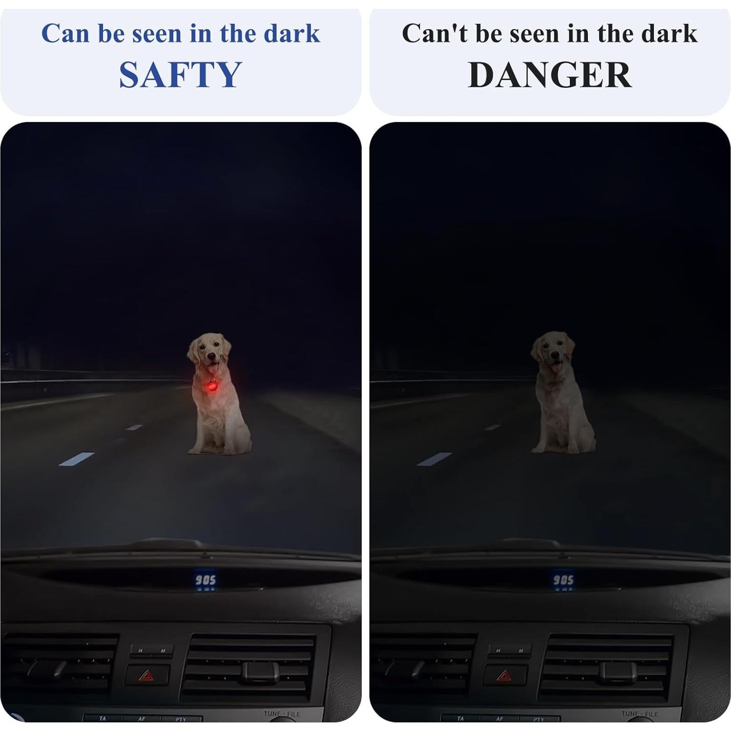 Luces LED para Collares de Perro XIEYOUWXS, Impermeables IP68