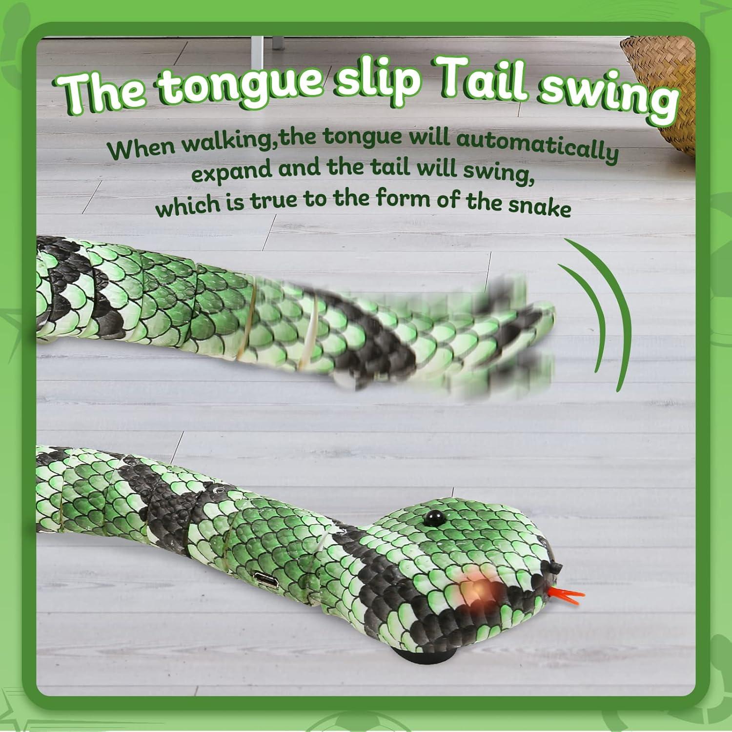 Juguete Interactivo para Gatos y Perros Serpiente Verde 38.5cm